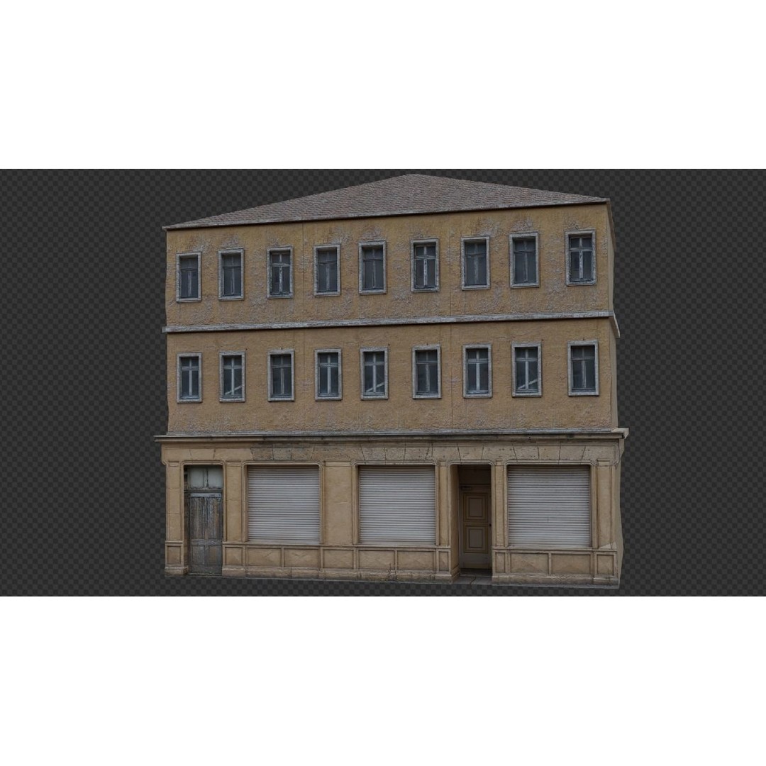Old Buildings 3D Model – Low Poly Game-Ready Pack, FBX, OBJ, Blender - View 11