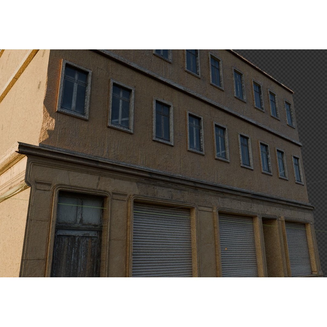 Old Buildings 3D Model – Low Poly Game-Ready Pack, FBX, OBJ, Blender - View 14