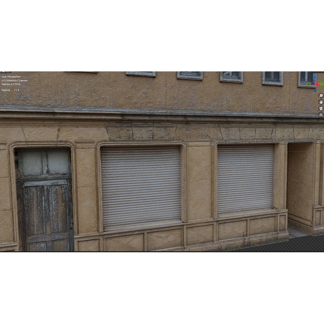 Old Buildings 3D Model – Low Poly Game-Ready Pack, FBX, OBJ, Blender - View 21