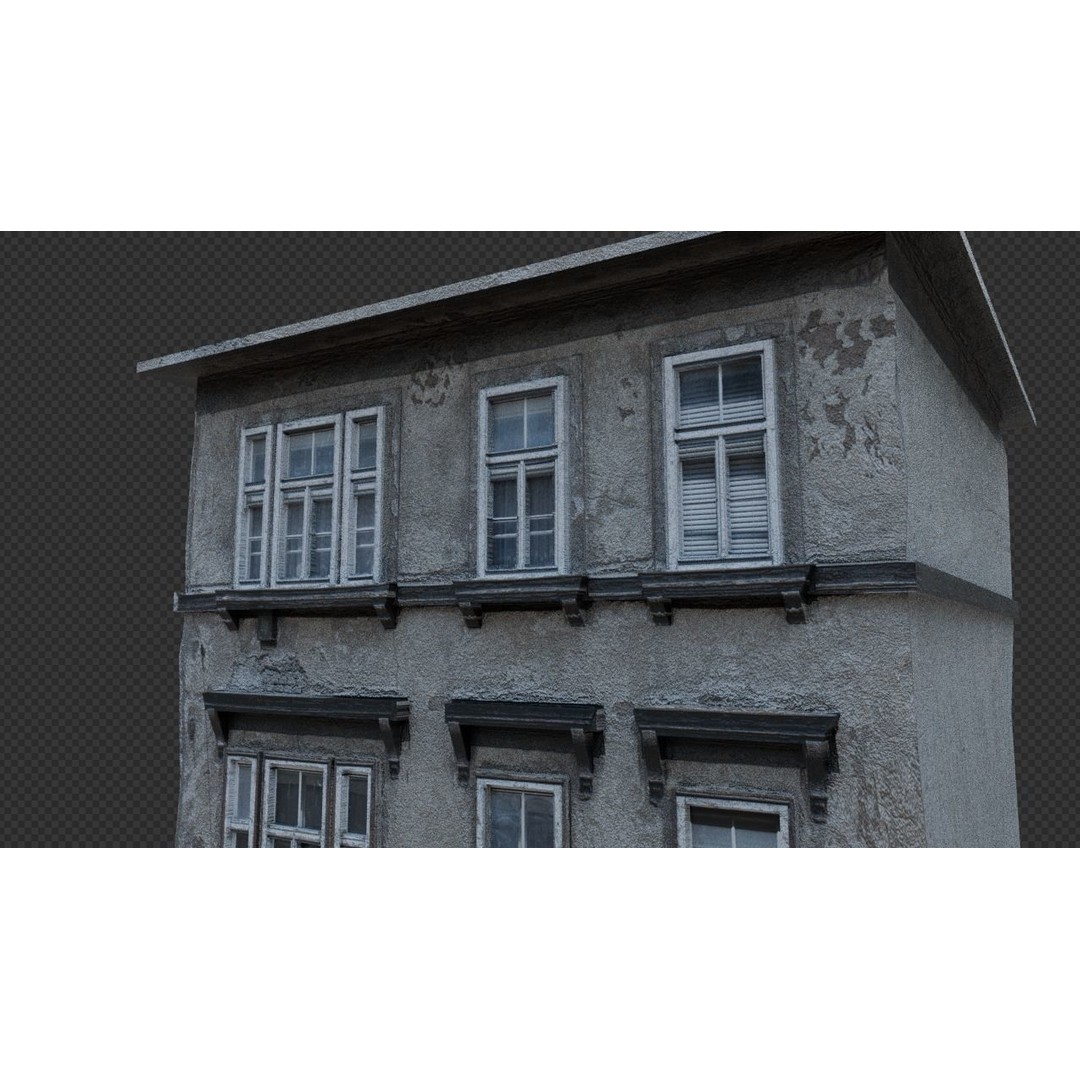 Old Buildings 3D Model – Low Poly Game-Ready Pack, FBX, OBJ, Blender - View 26