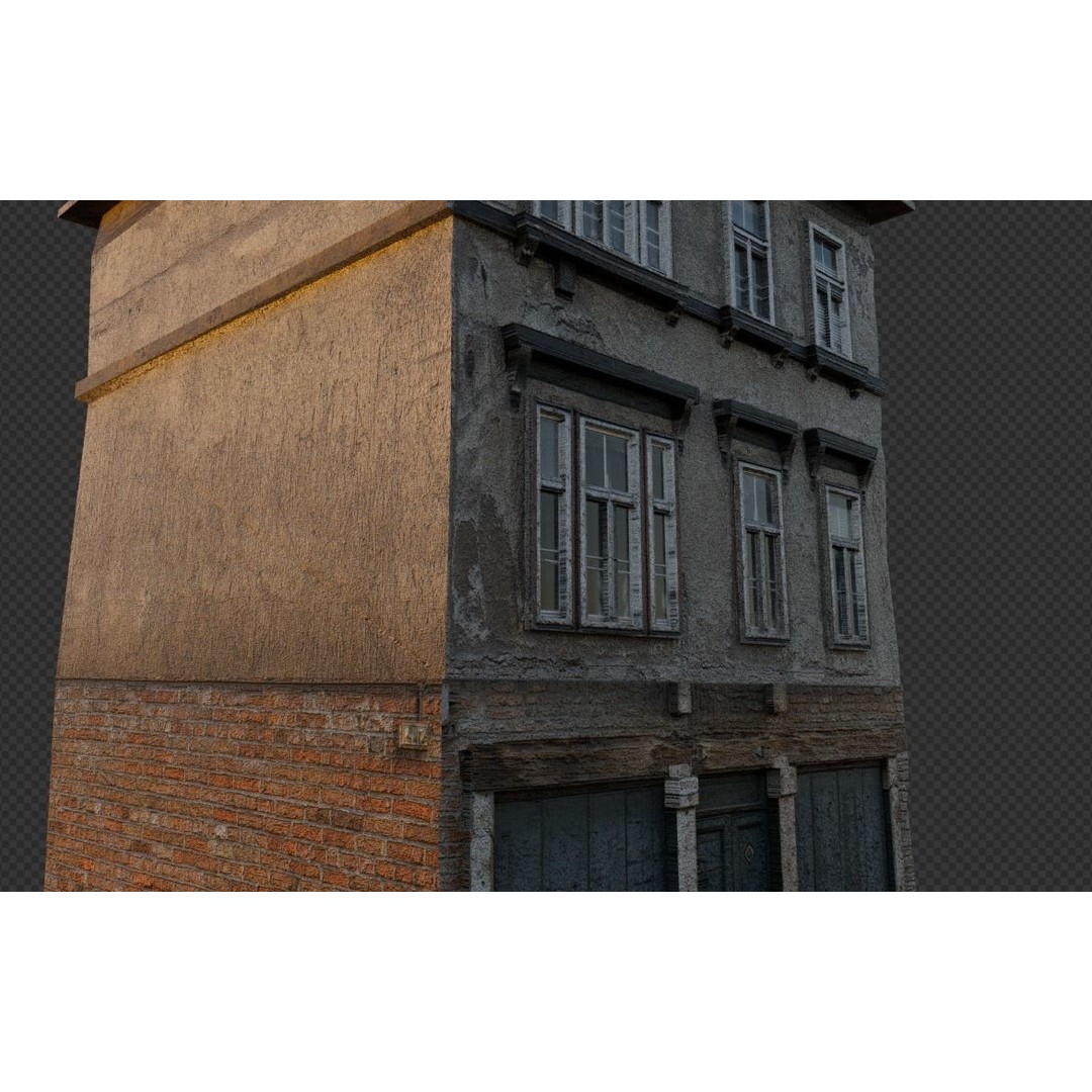 Old Buildings 3D Model – Low Poly Game-Ready Pack, FBX, OBJ, Blender - View 34