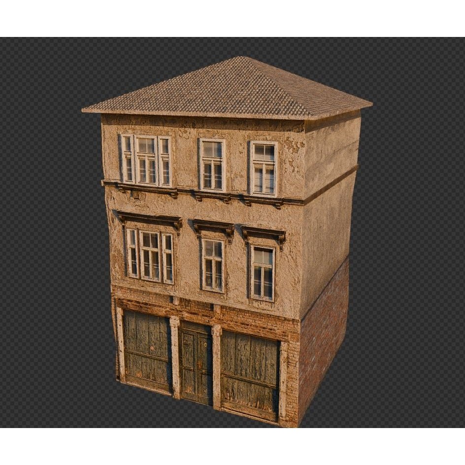 Old Buildings 3D Model – Low Poly Game-Ready Pack, FBX, OBJ, Blender - View 35