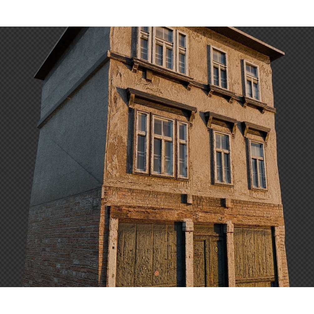 Old Buildings 3D Model – Low Poly Game-Ready Pack, FBX, OBJ, Blender - View 38