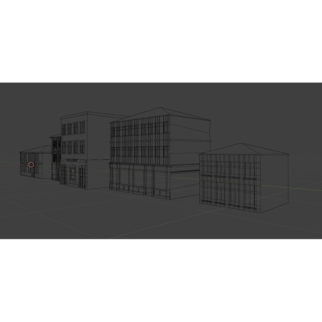 Old Buildings 3D Model – Low Poly Game-Ready Pack, FBX, OBJ, Blender - View 47