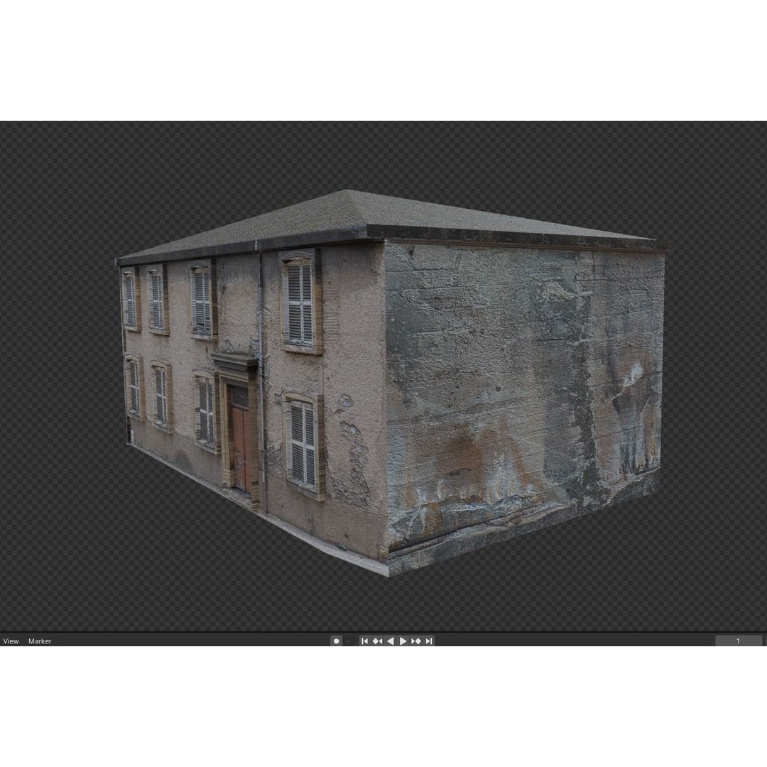 Old Buildings 3D Model – Low Poly Game-Ready Pack, FBX, OBJ, Blender - View 9
