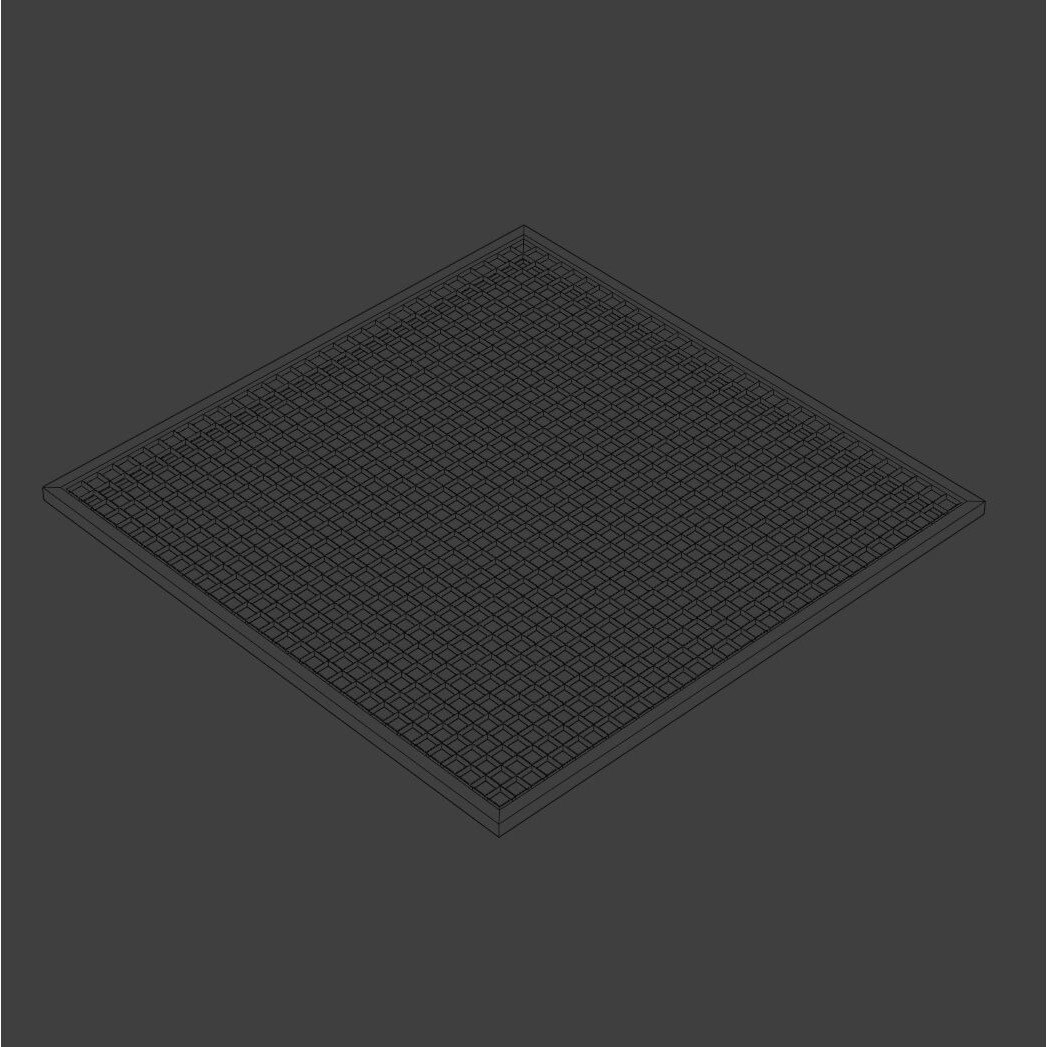 Modular Office Ceiling 3D Model – Low Poly Interior Asset, FBX