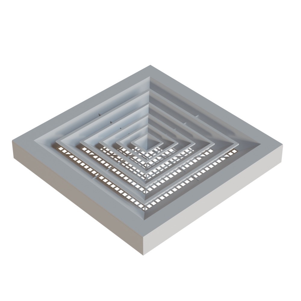 Modular Office Ceiling 3D Model – Low Poly Interior Asset, FBX - View 11