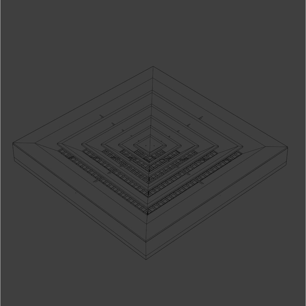 Modular Office Ceiling 3D Model – Low Poly Interior Asset, FBX - View 12