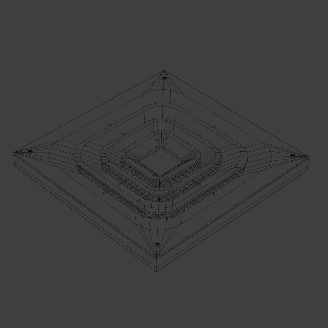 Modular Office Ceiling 3D Model – Low Poly Interior Asset, FBX - View 14