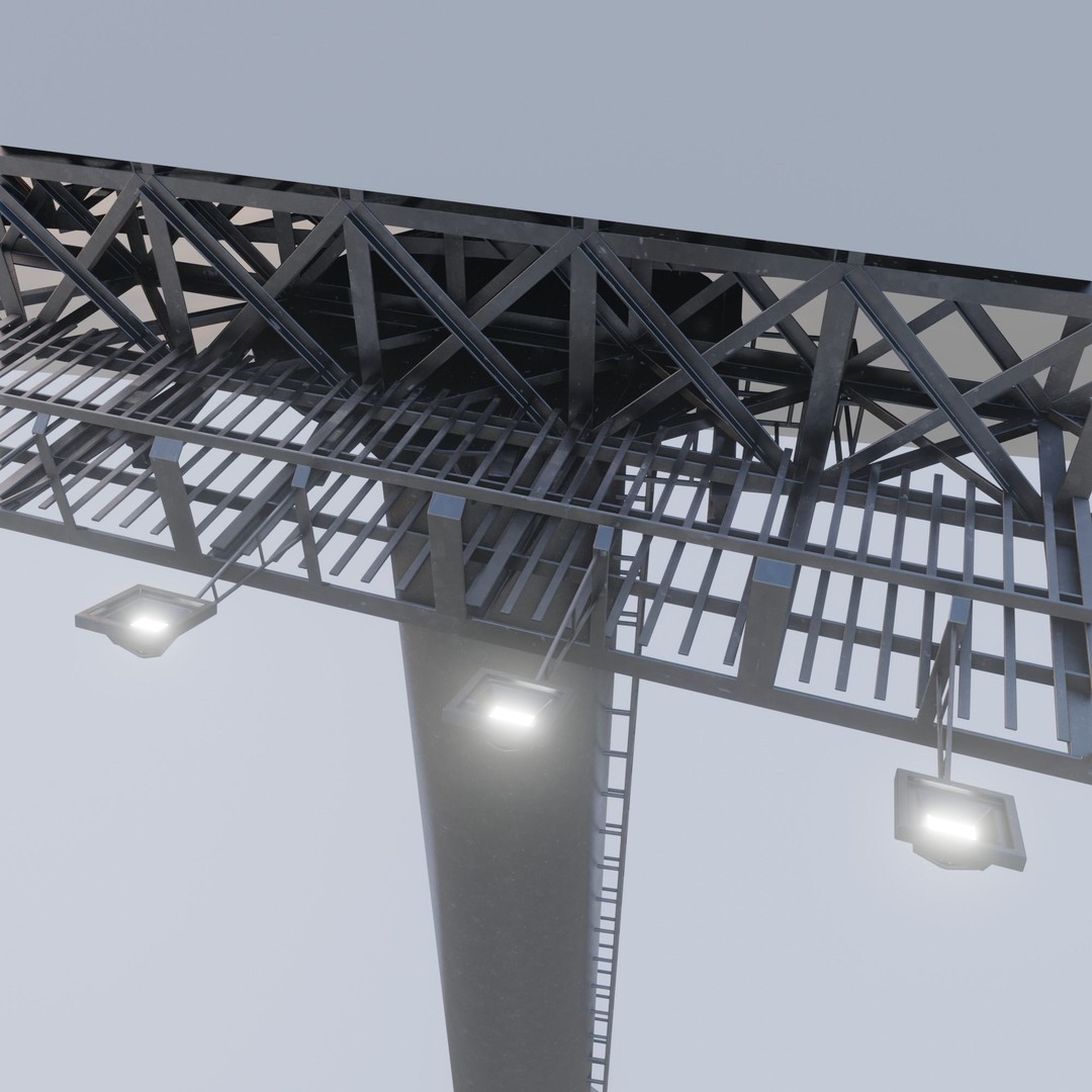 Billboard 3D Model – Realistic Architectural Asset, FBX & OBJ - View 10