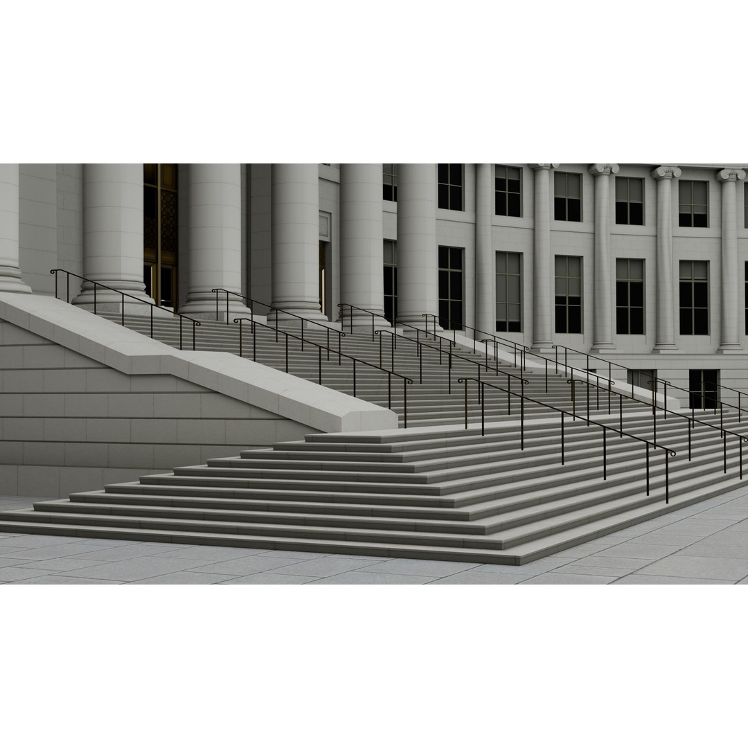 Denver City Hall 3D Model – Low Poly Architectural Asset, FBX - View 6