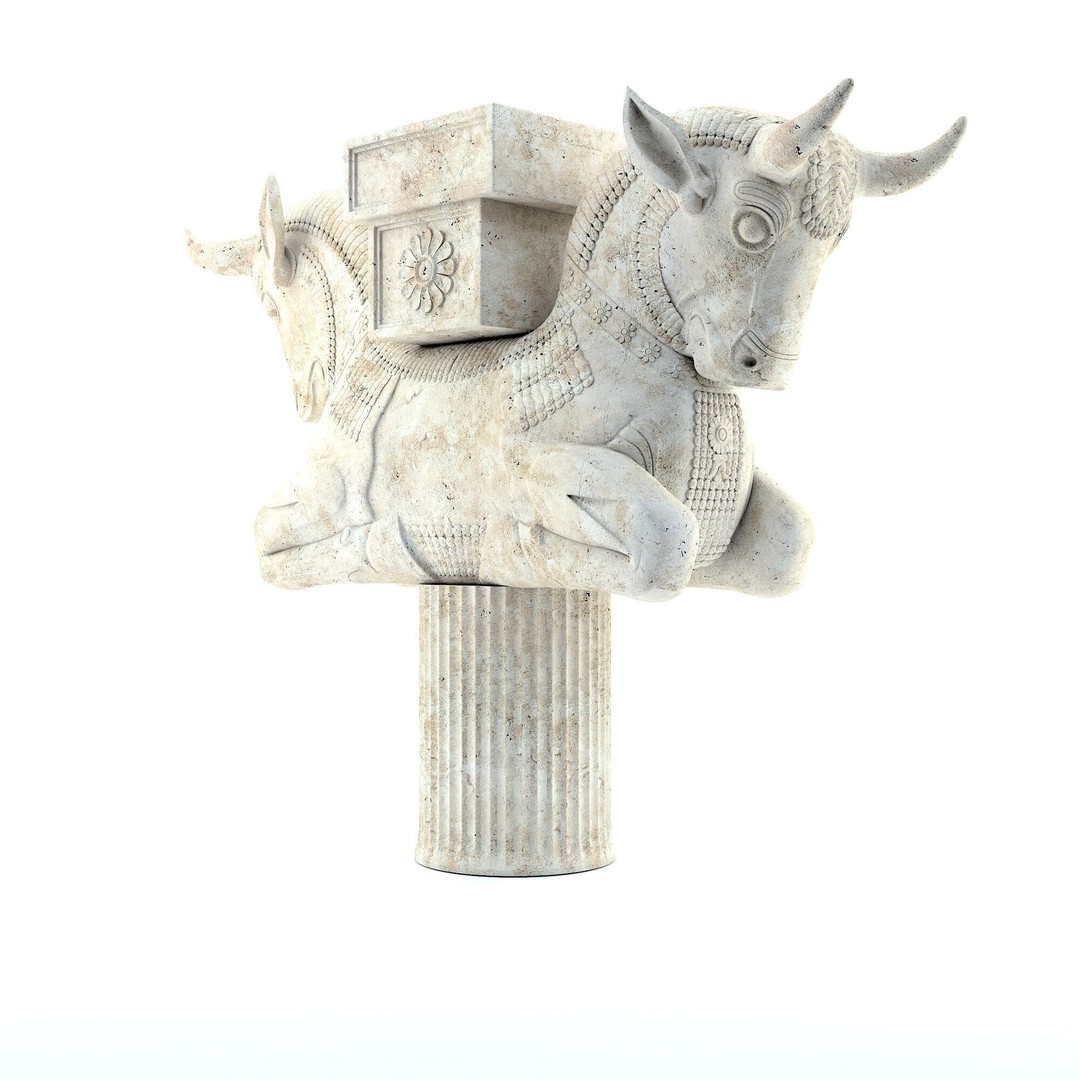 Persian Column 3D Model – Classic Architectural Decoration, FBX, OBJ