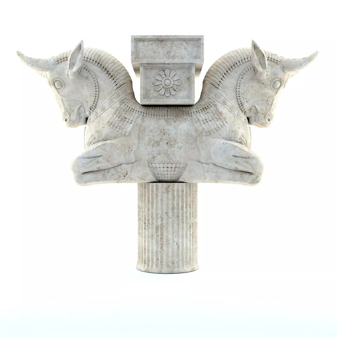 Persian Column 3D Model – Classic Architectural Decoration, FBX, OBJ - View 2