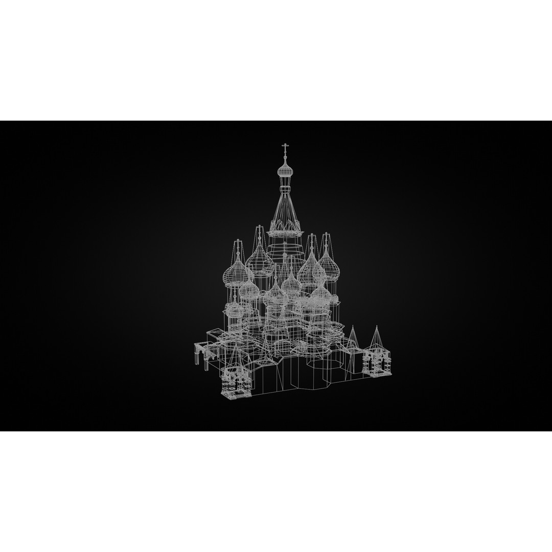 St Basil Cathedral 3D Model – Low Poly Architectural Asset, FBX, OBJ - View 6