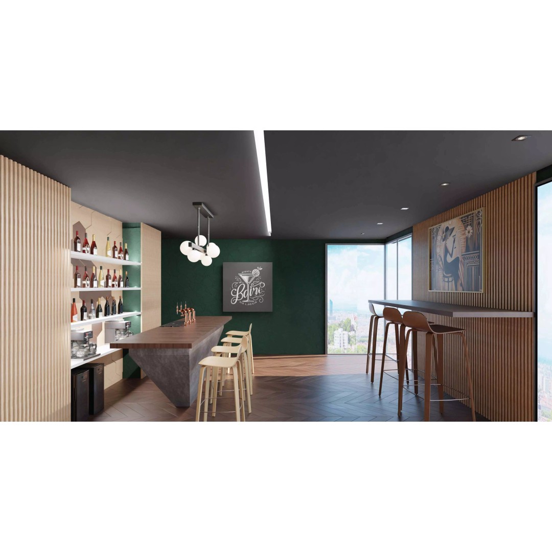 Modern Bar 3D Model – Sleek Blender Scene for Interior Design - View 2