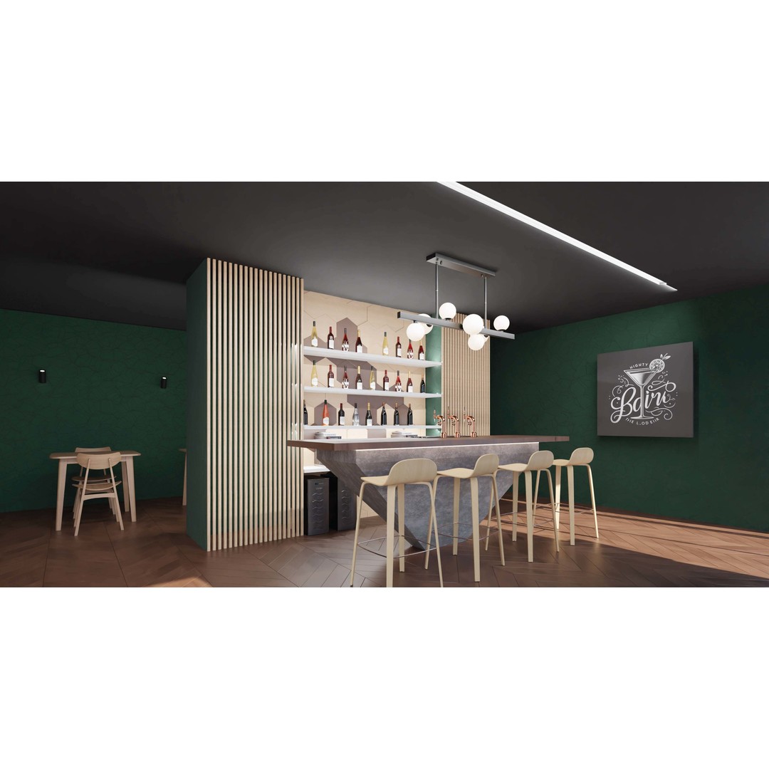 Modern Bar 3D Model – Sleek Blender Scene for Interior Design - View 4