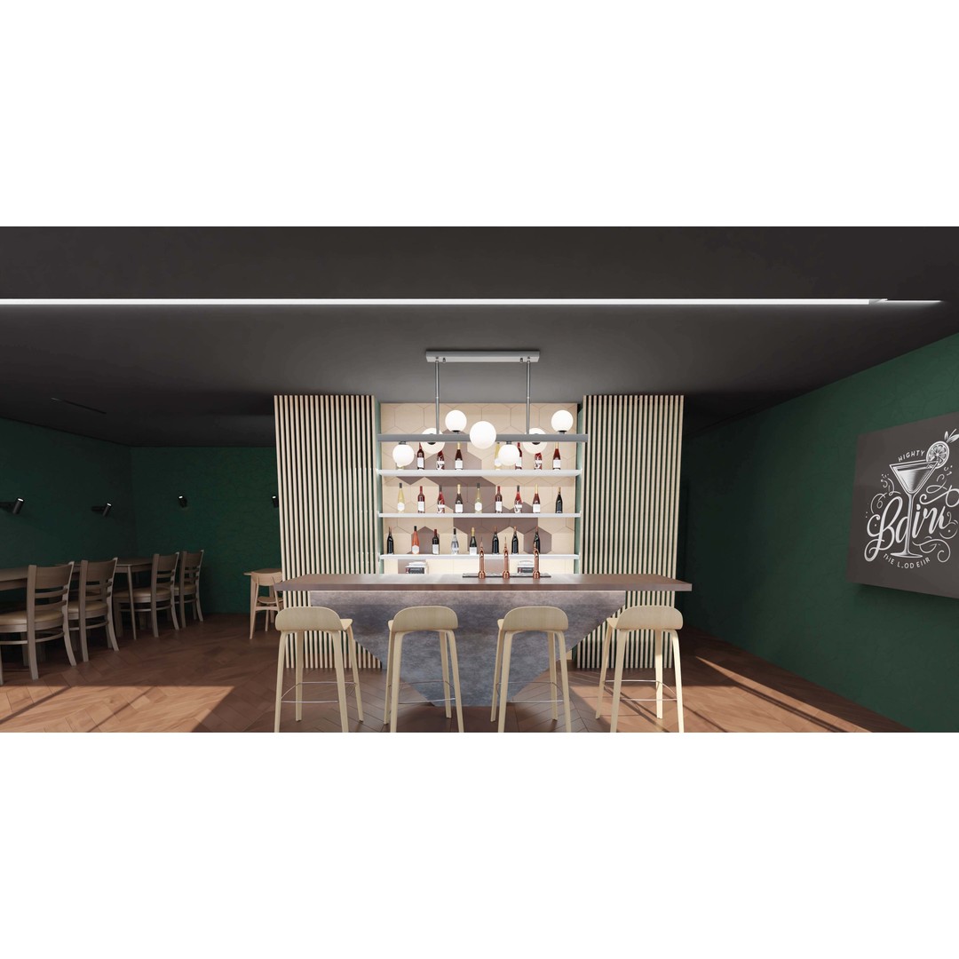 Modern Bar 3D Model – Sleek Blender Scene for Interior Design - View 6