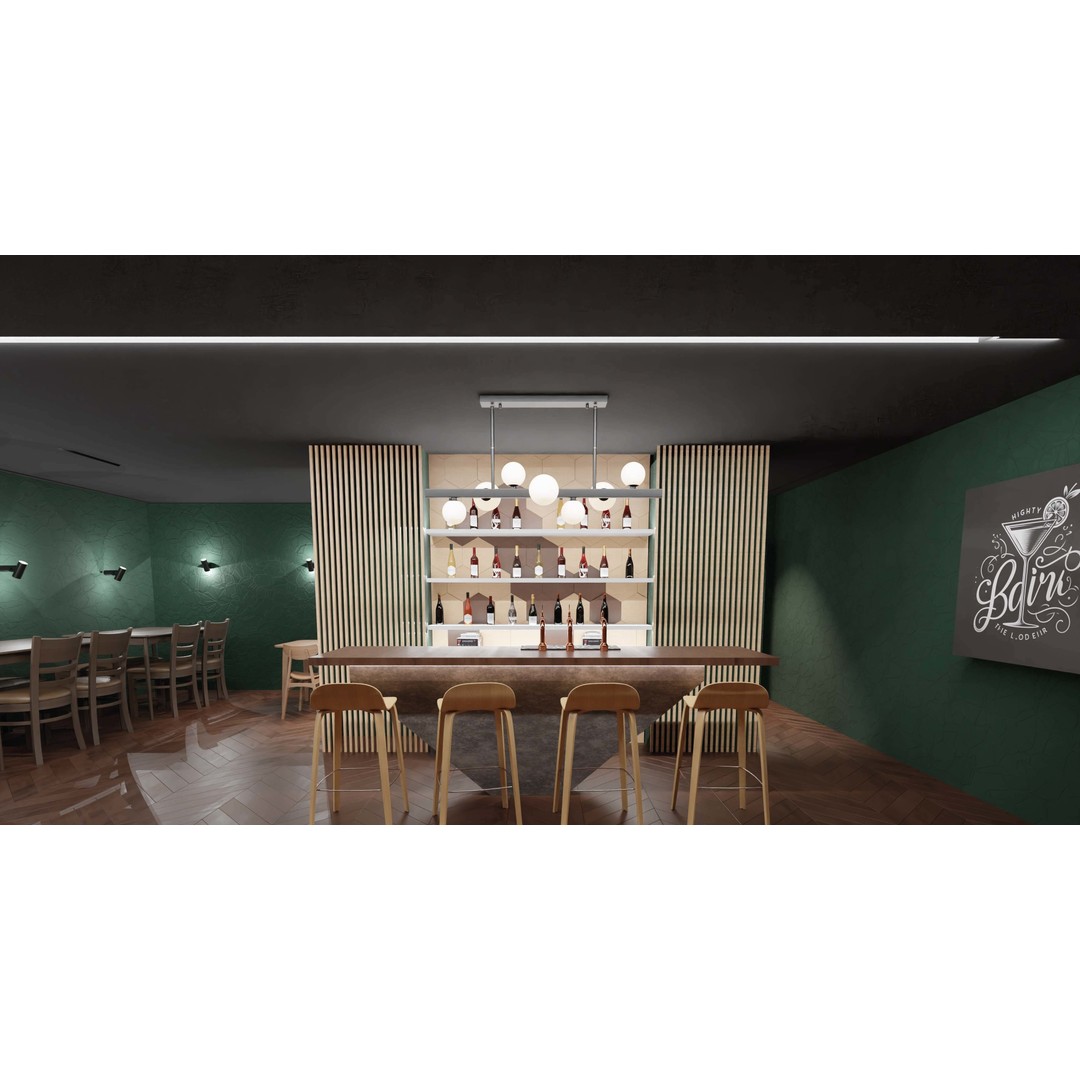 Modern Bar 3D Model – Sleek Blender Scene for Interior Design - View 7