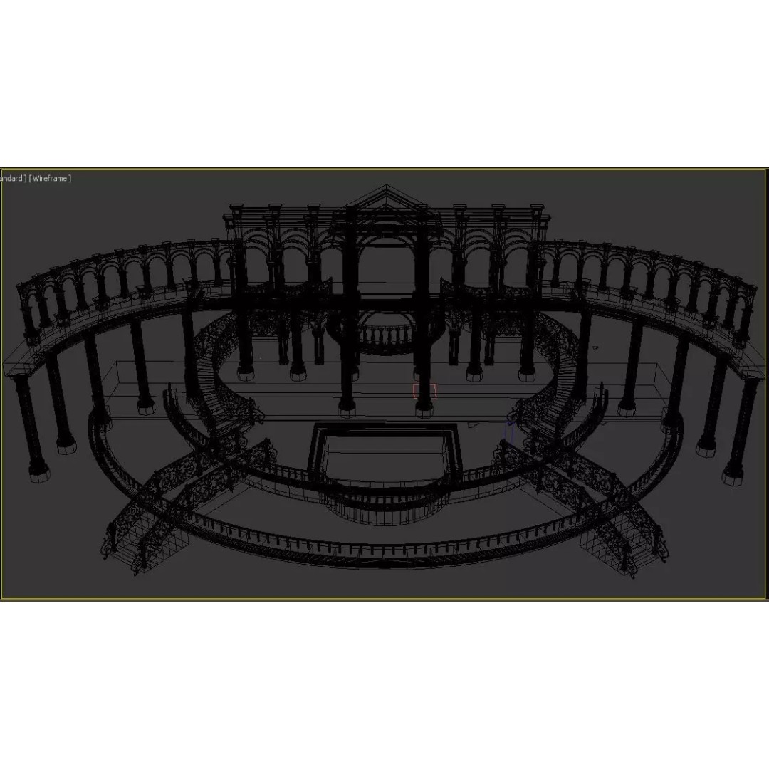 Couple Wedding Stage 3D Model – Elegant Decoration for Virtual Events