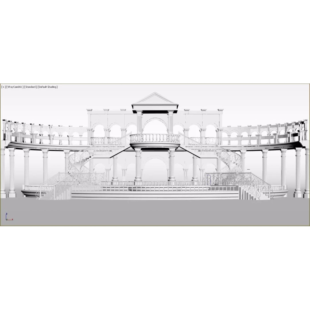 Couple Wedding Stage 3D Model – Elegant Decoration for Virtual Events - View 10