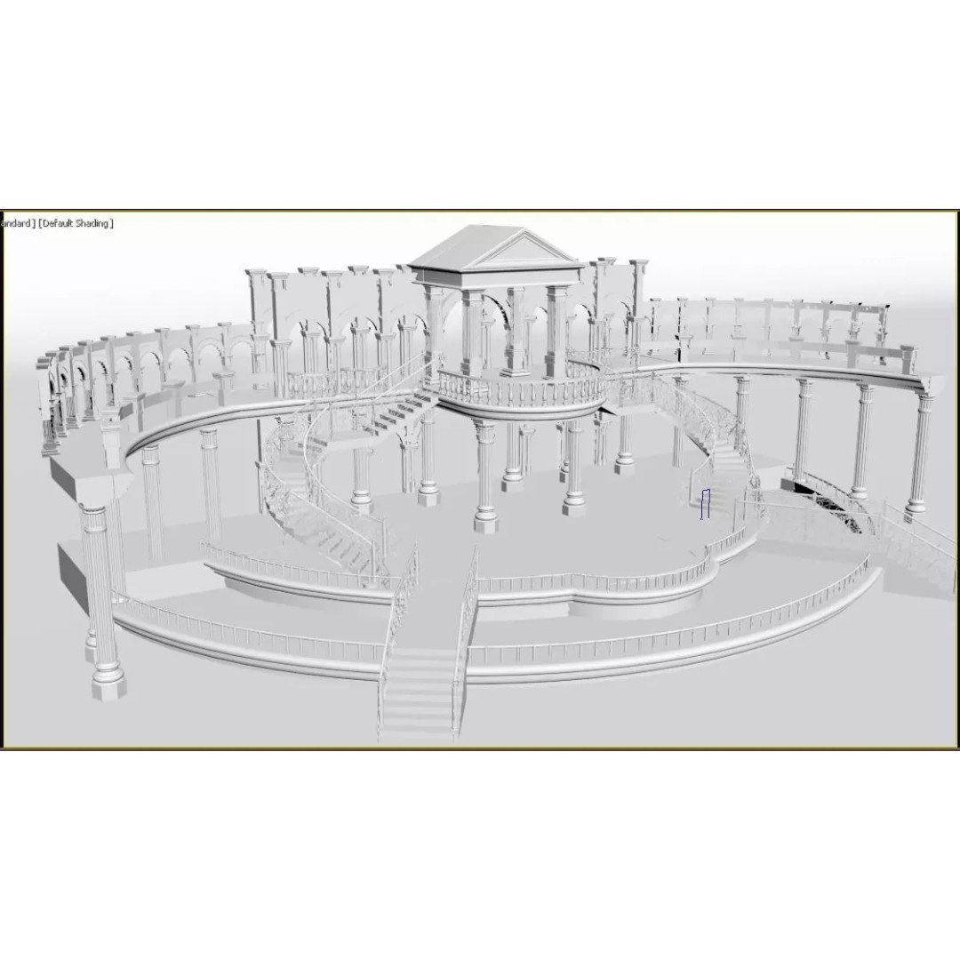 Couple Wedding Stage 3D Model – Elegant Decoration for Virtual Events - View 11