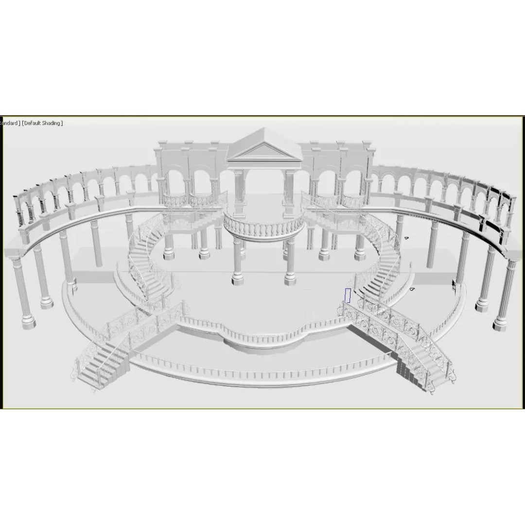 Couple Wedding Stage 3D Model – Elegant Decoration for Virtual Events - View 13