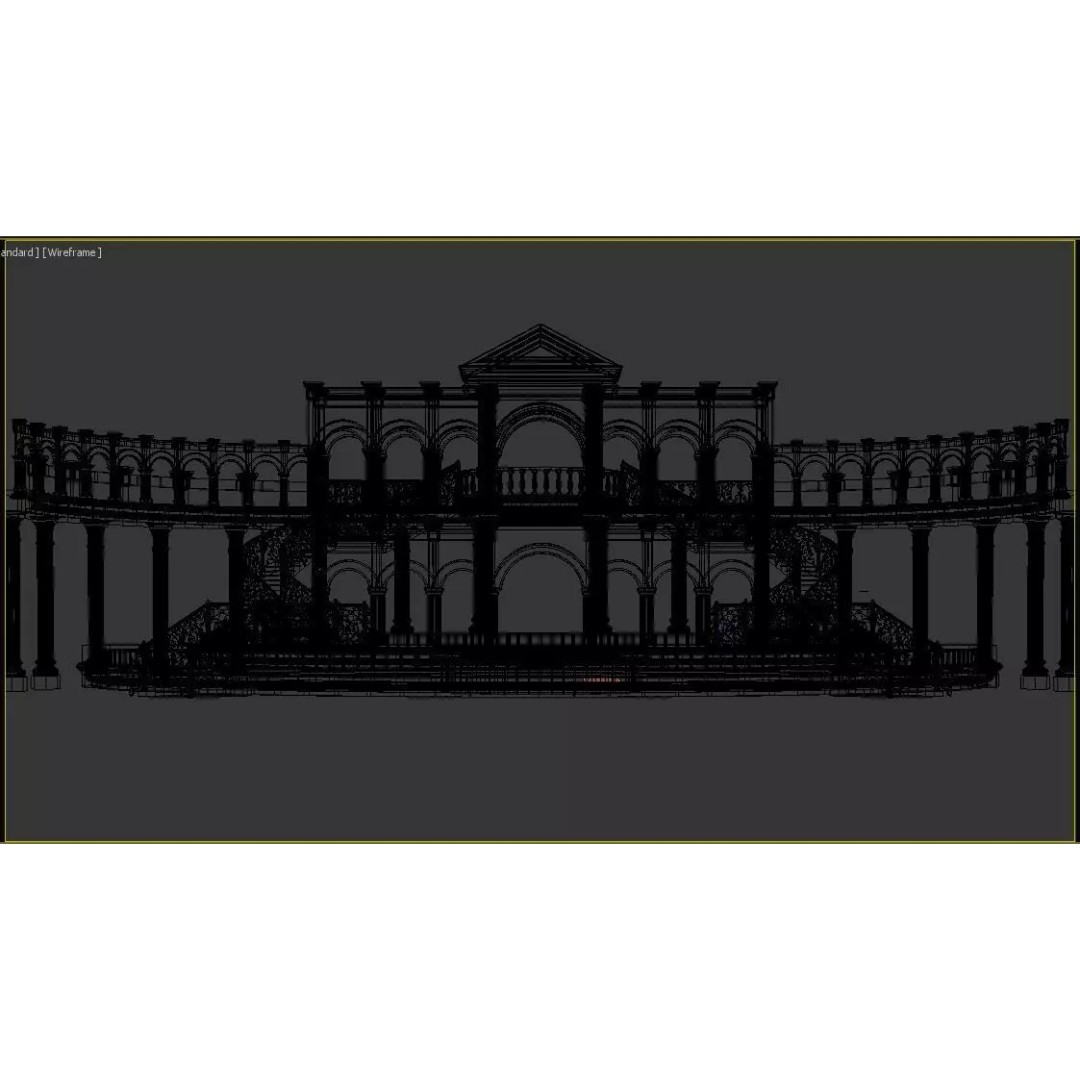 Couple Wedding Stage 3D Model – Elegant Decoration for Virtual Events - View 14