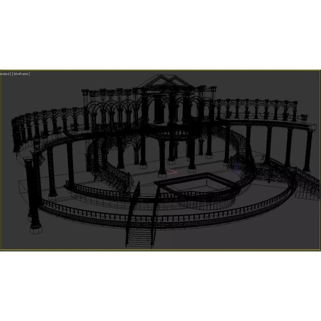 Couple Wedding Stage 3D Model – Elegant Decoration for Virtual Events - View 15