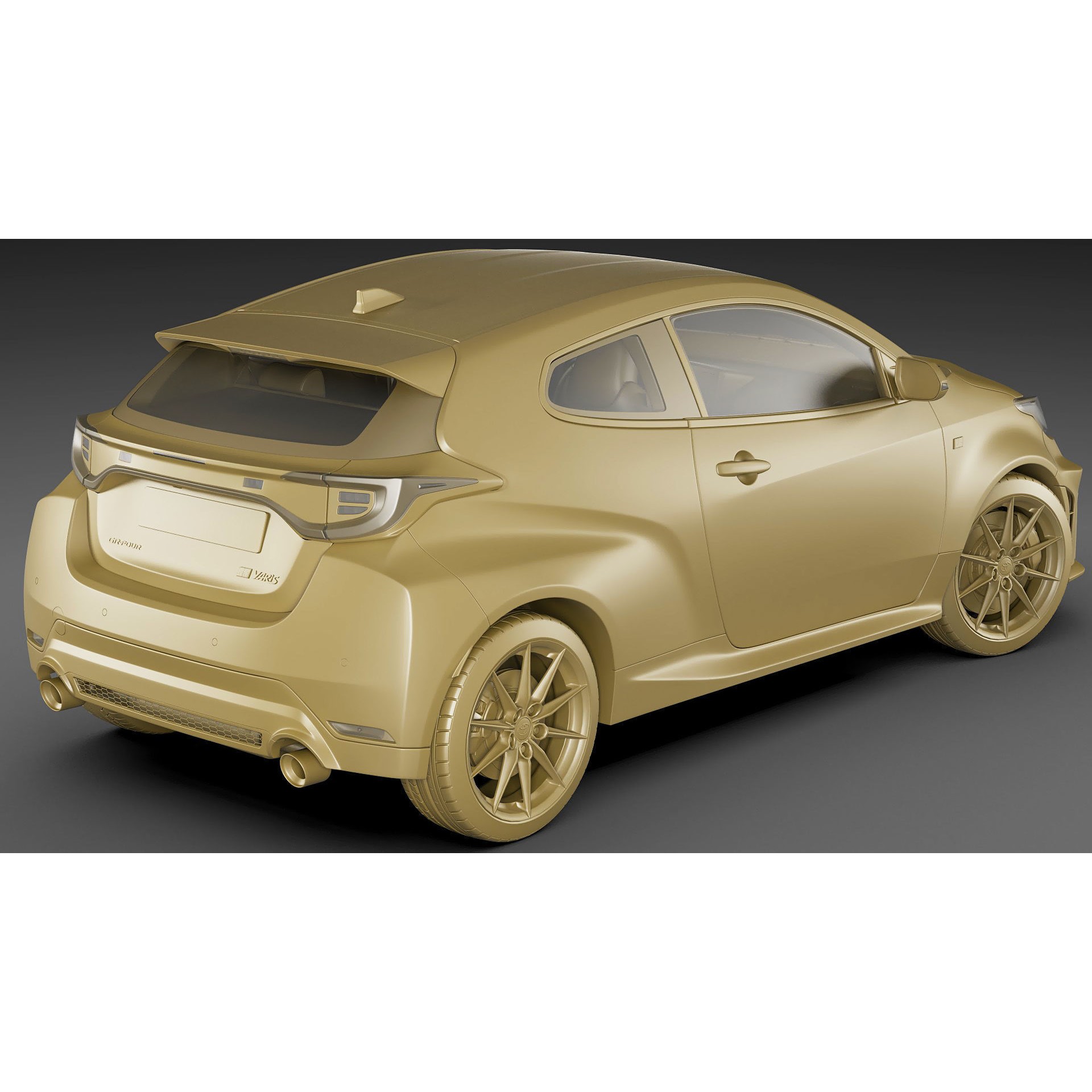 Toyota GR Yaris 2024 - Low-Poly Game-Ready 3D Model - View 29