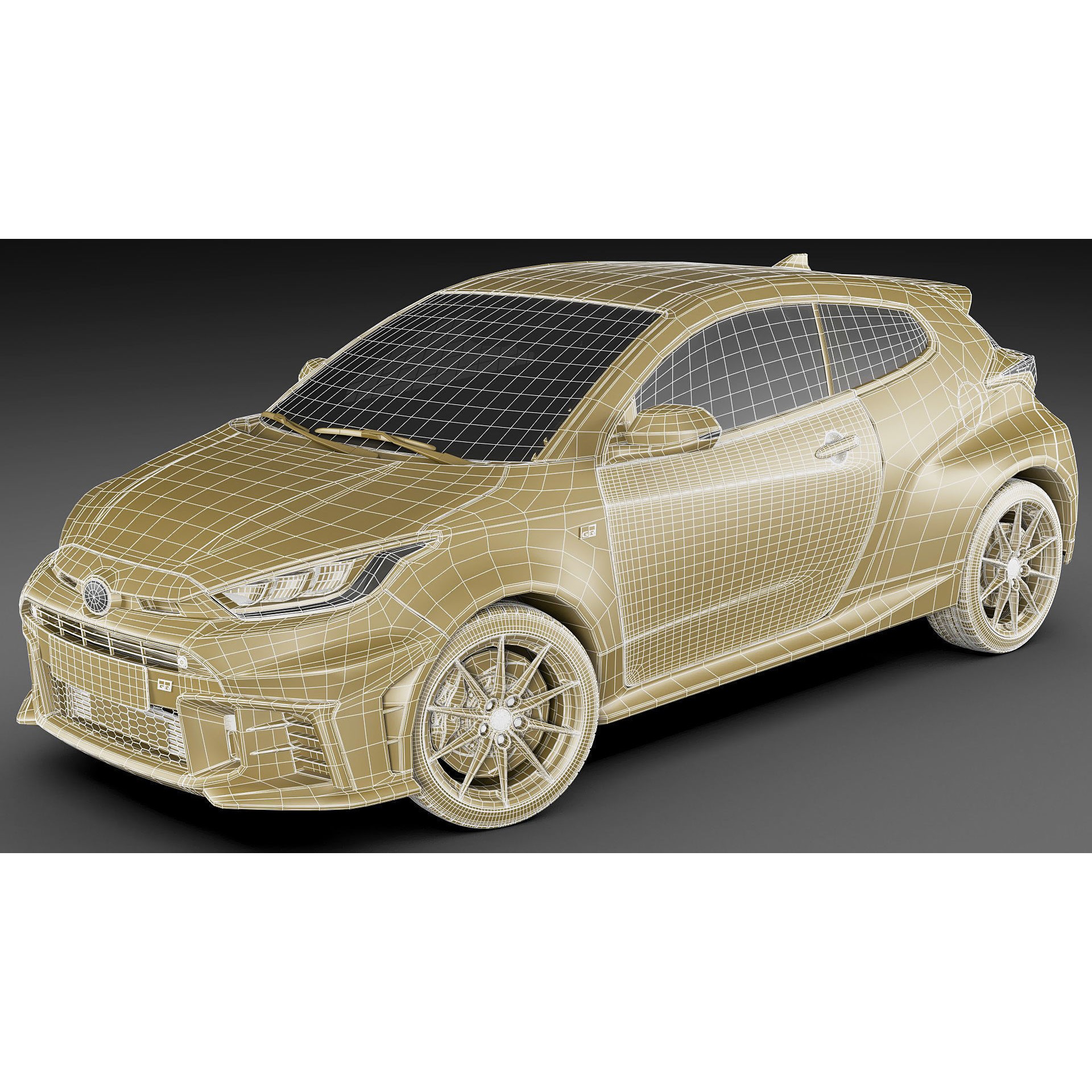 Toyota GR Yaris 2024 - Low-Poly Game-Ready 3D Model - View 35