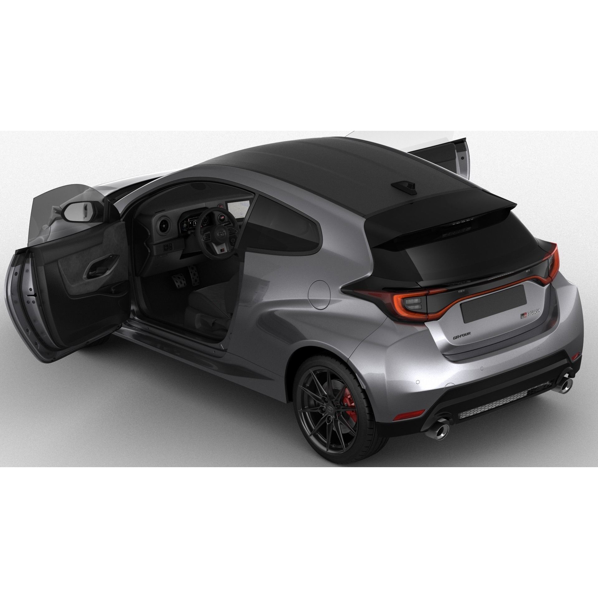 Toyota GR Yaris 2024 - Low-Poly Game-Ready 3D Model - View 4