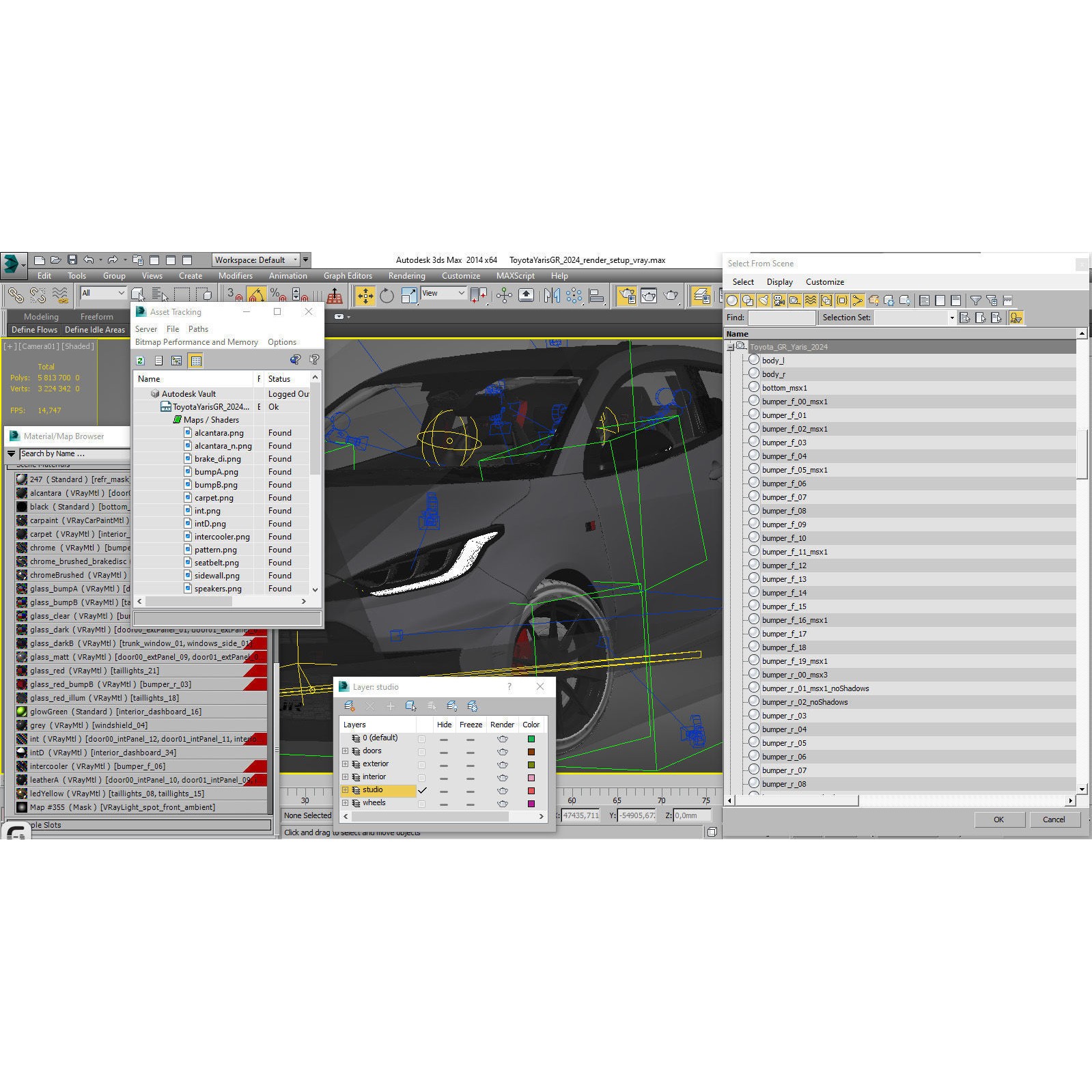 Toyota GR Yaris 2024 - Low-Poly Game-Ready 3D Model - View 40