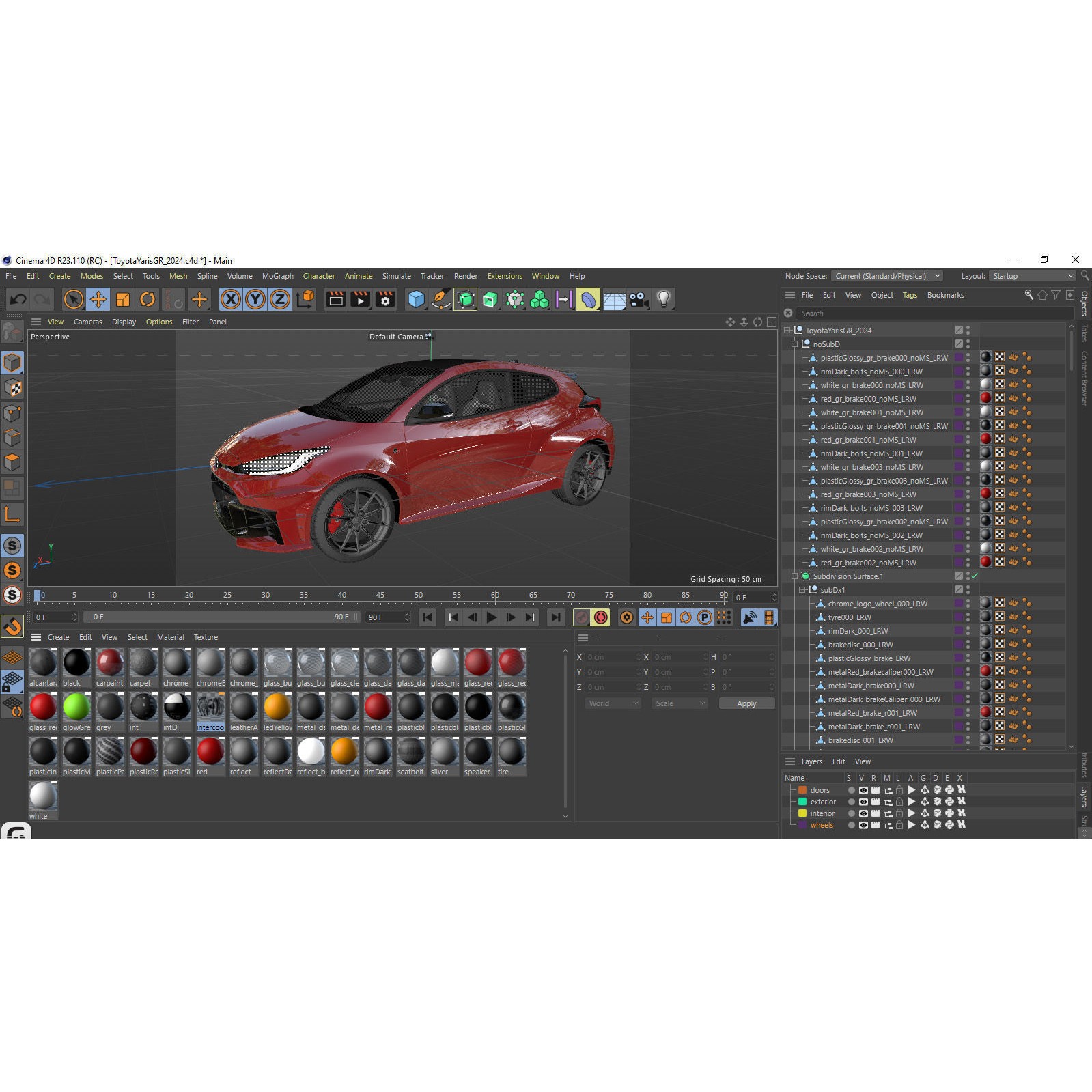 Toyota GR Yaris 2024 - Low-Poly Game-Ready 3D Model - View 41