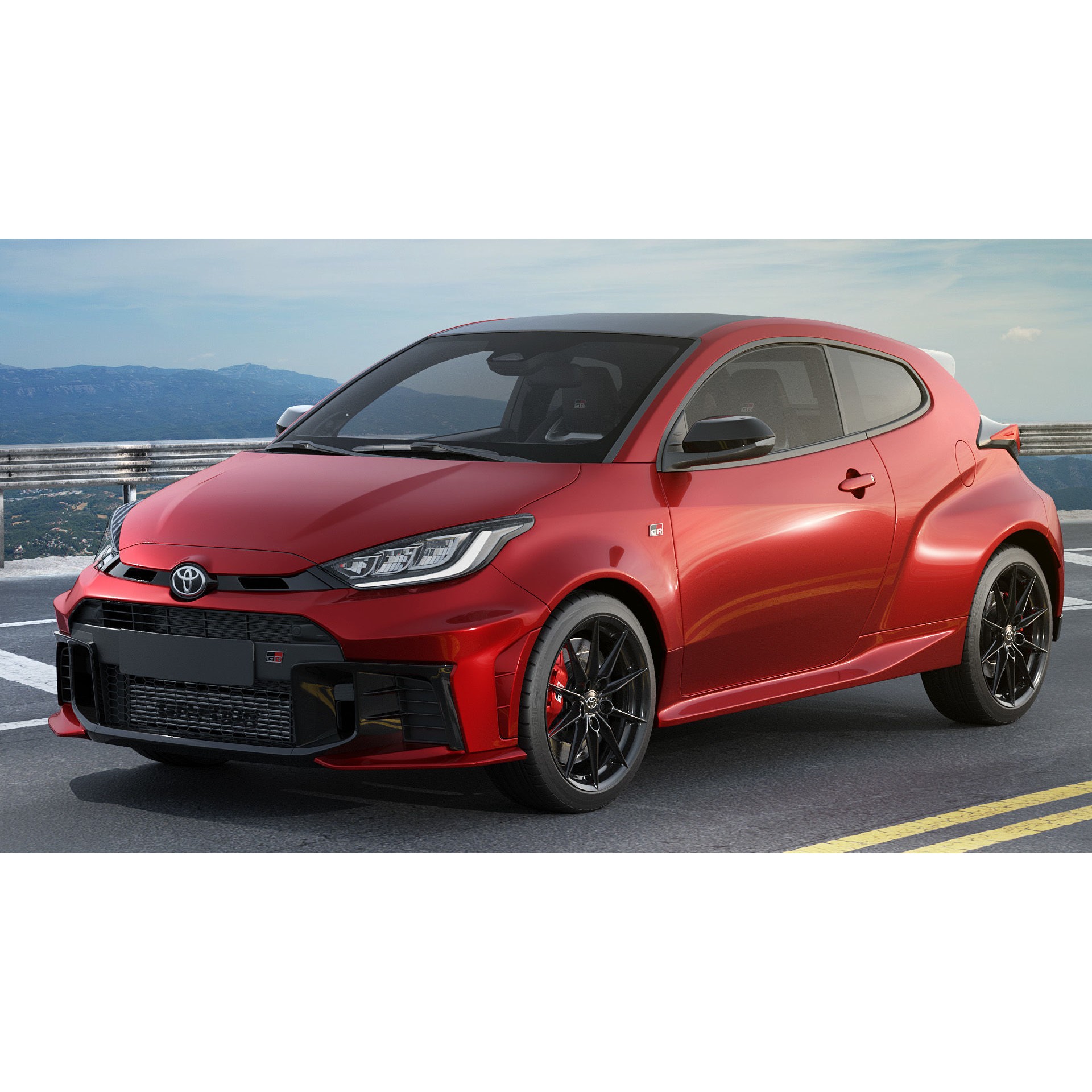 Toyota GR Yaris 2024 - Low-Poly Game-Ready 3D Model - View 6