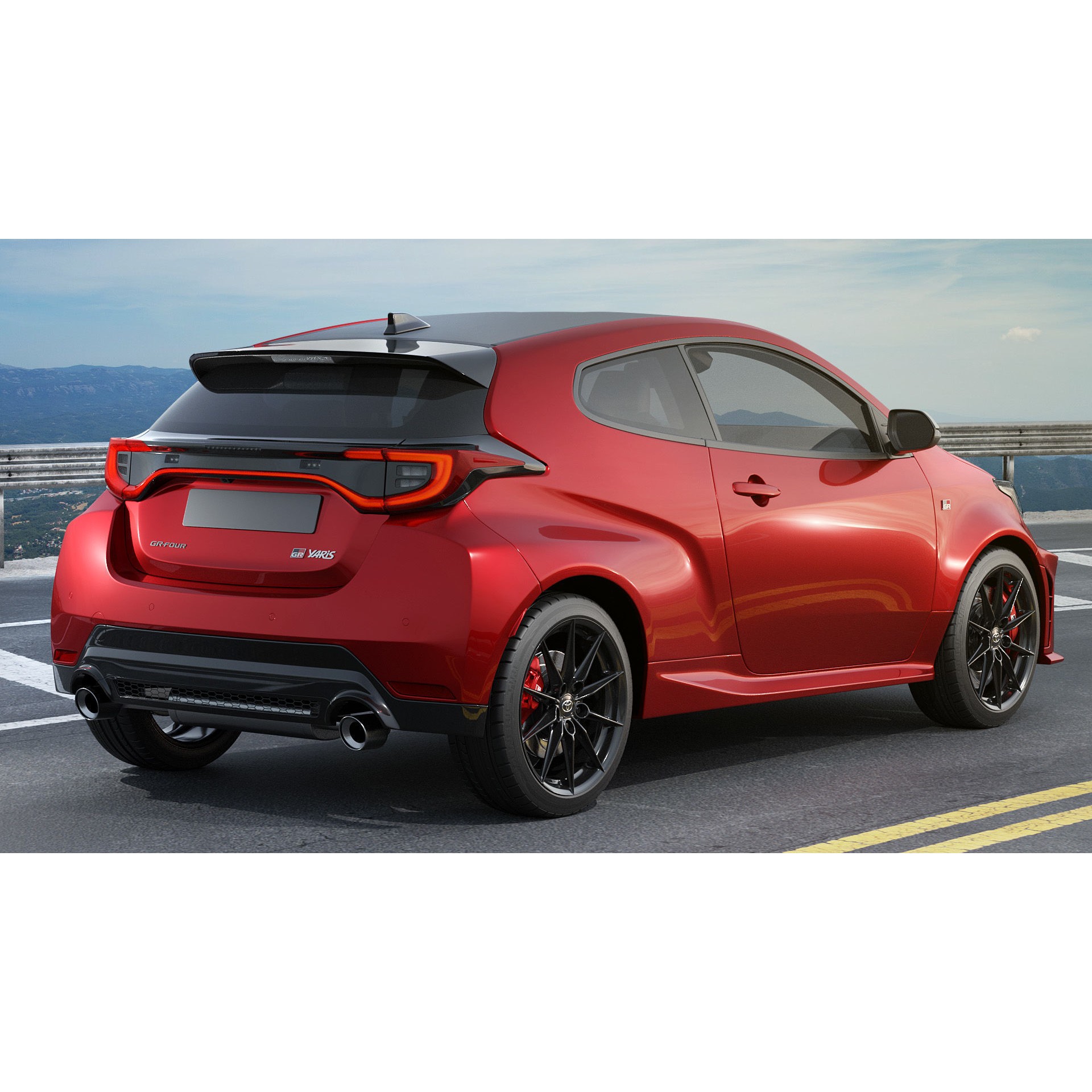 Toyota GR Yaris 2024 - Low-Poly Game-Ready 3D Model - View 7