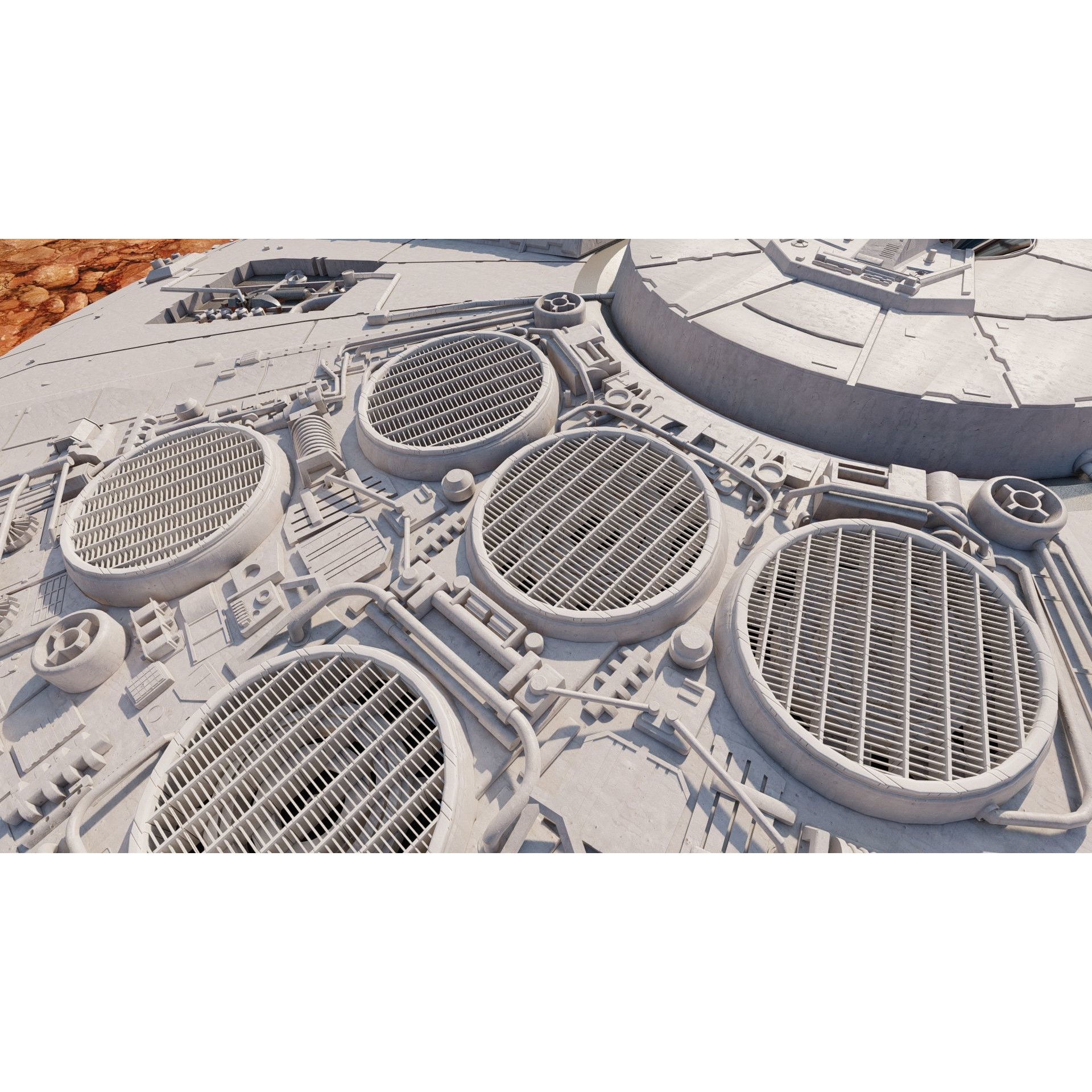 Millennium Falcon with Interior - Game-Ready 3D Model - View 14