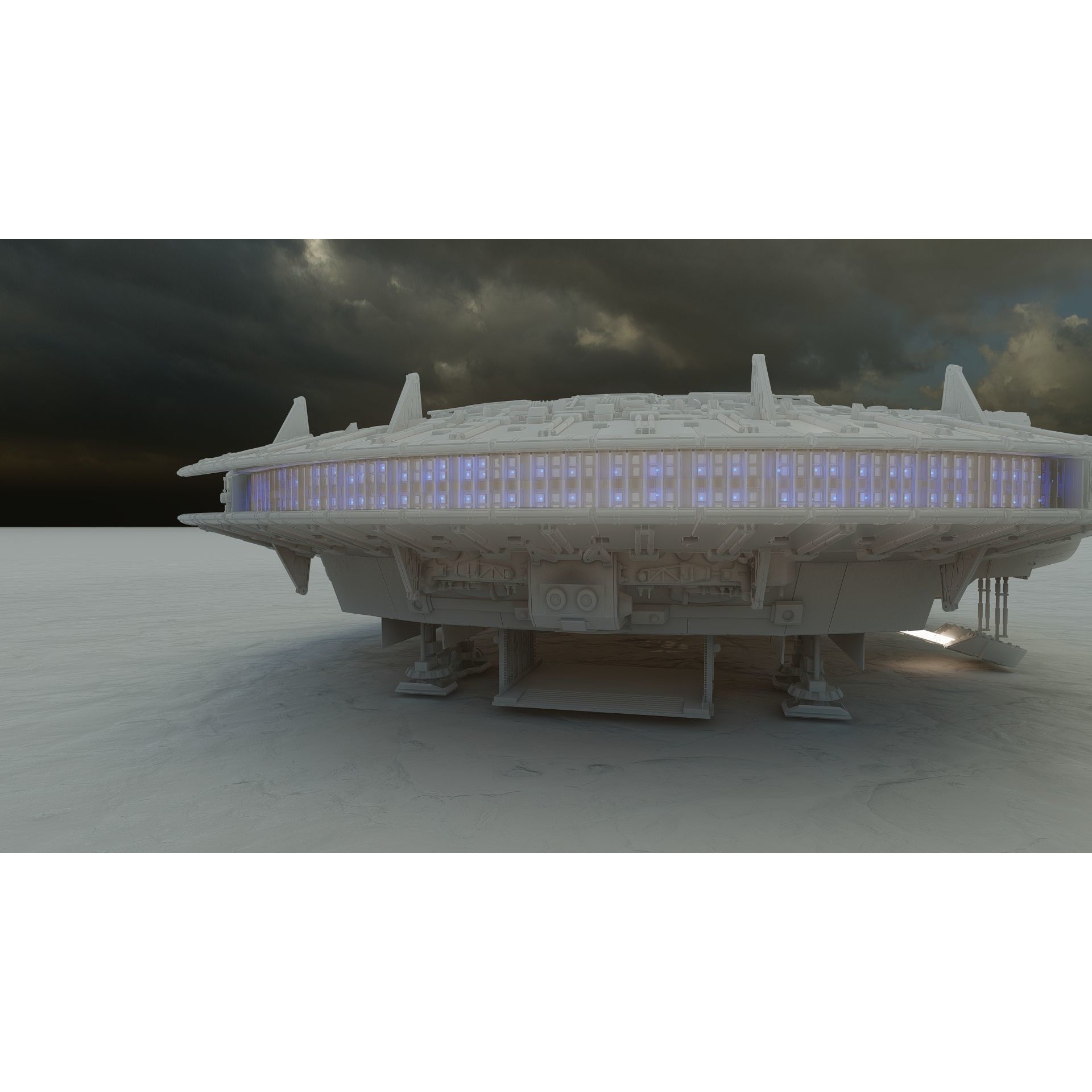 Millennium Falcon with Interior - Game-Ready 3D Model - View 35