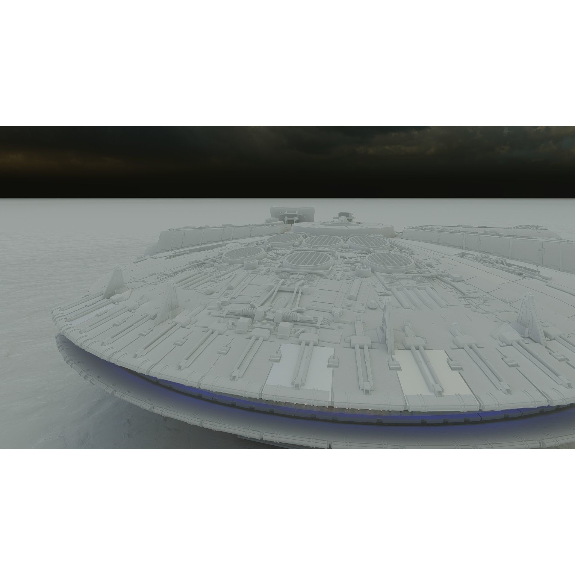 Millennium Falcon with Interior - Game-Ready 3D Model - View 36