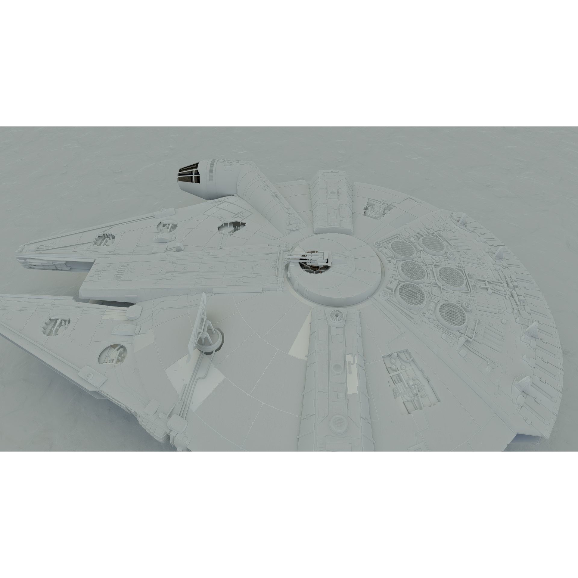 Millennium Falcon with Interior - Game-Ready 3D Model - View 39
