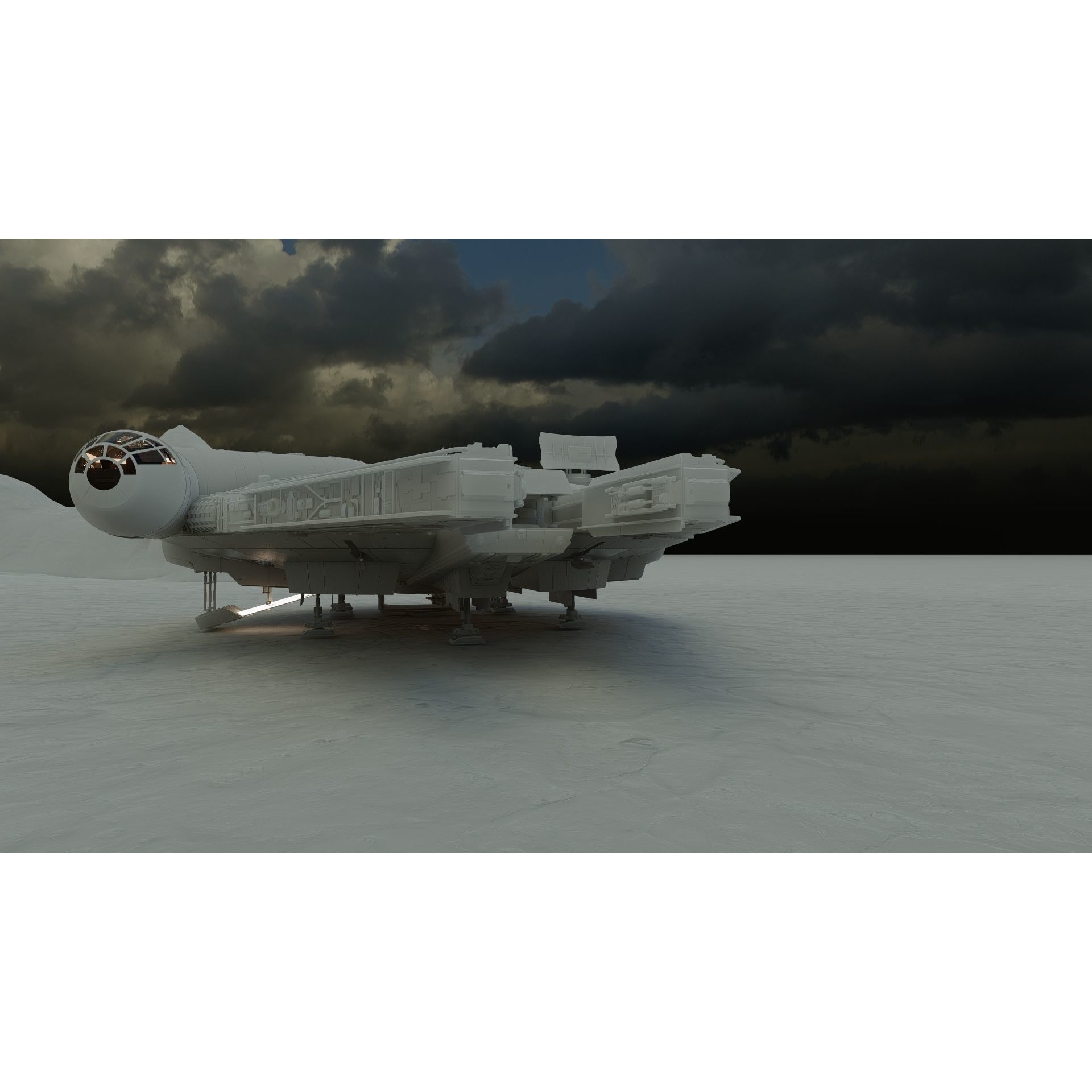 Millennium Falcon with Interior - Game-Ready 3D Model - View 40