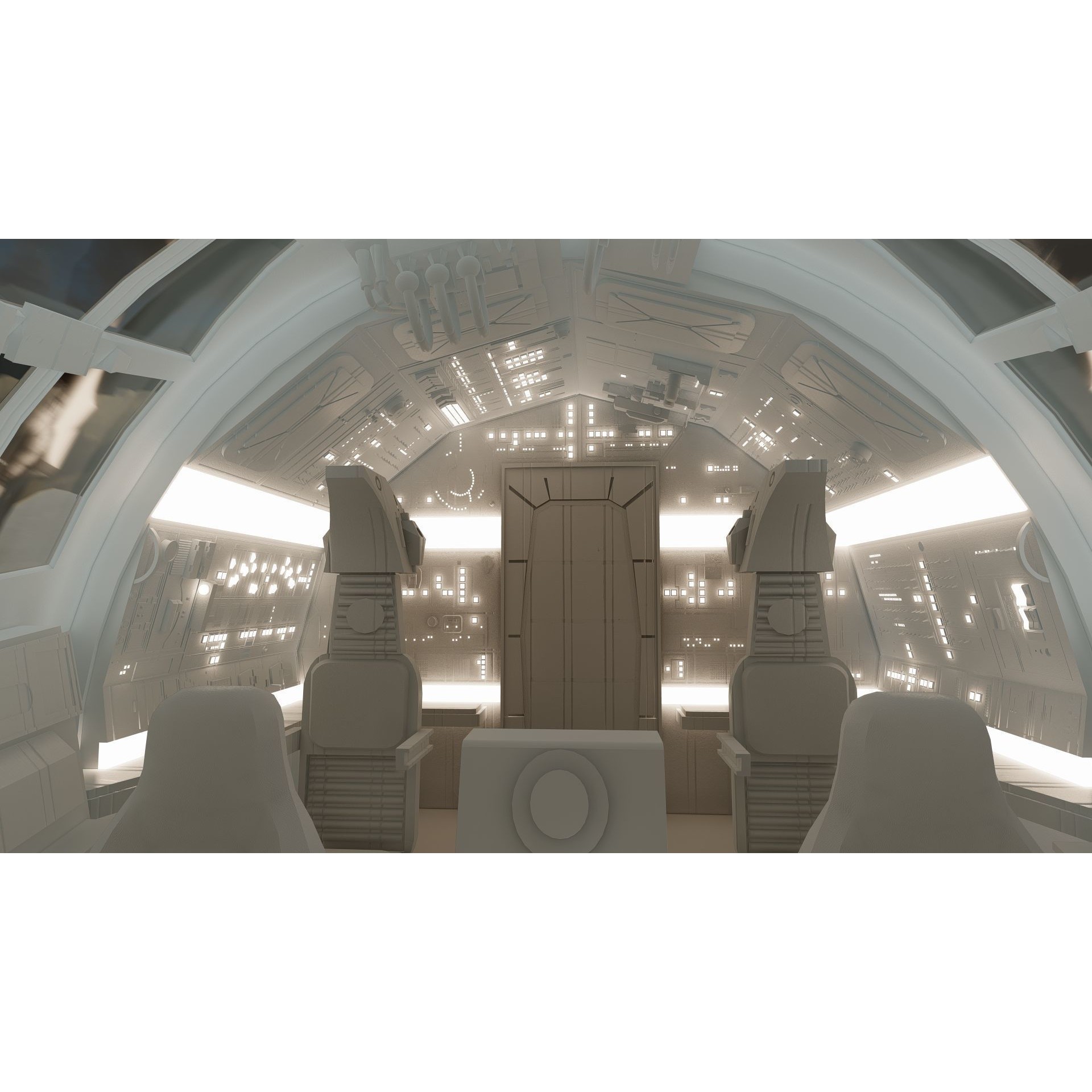 Millennium Falcon with Interior - Game-Ready 3D Model - View 41