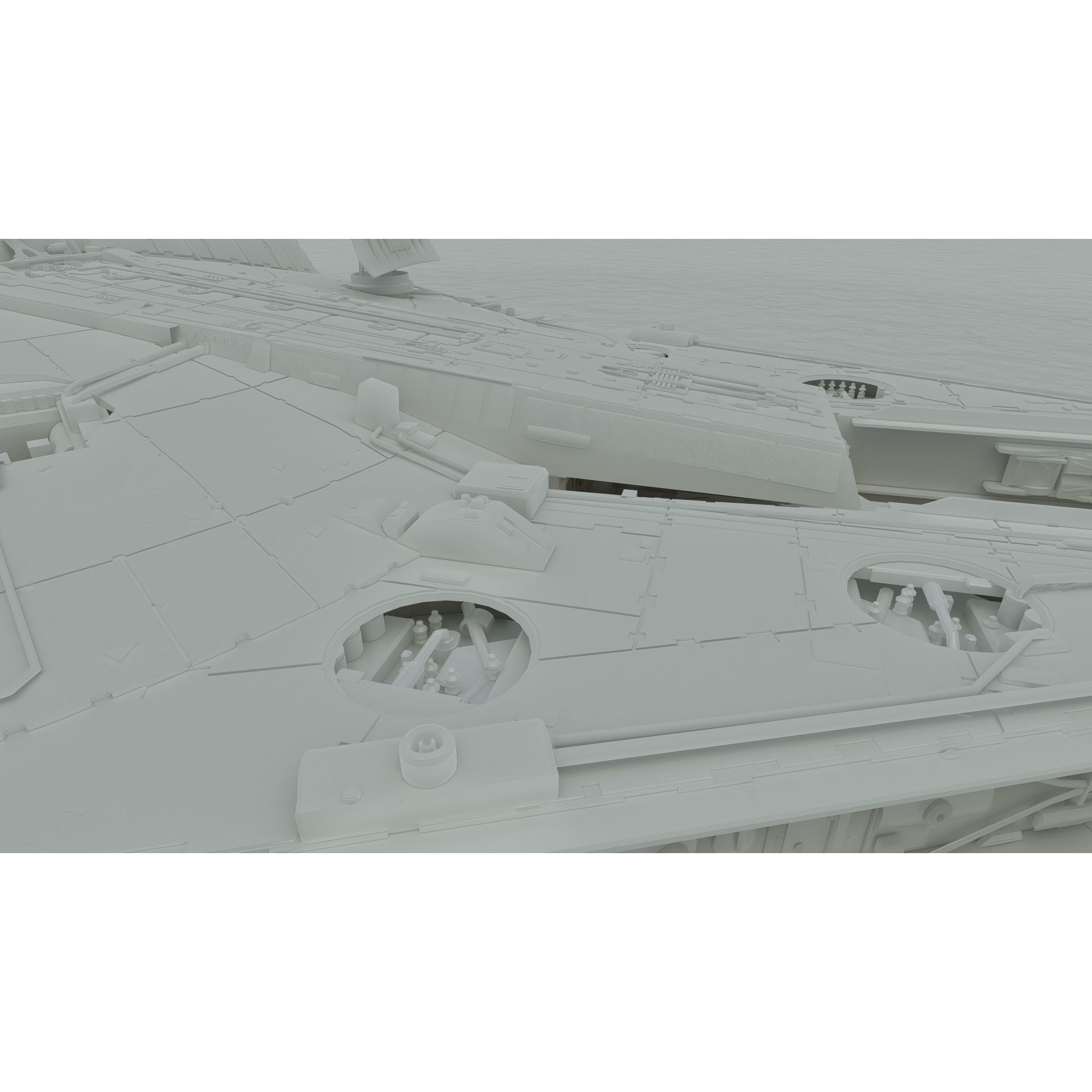 Millennium Falcon with Interior - Game-Ready 3D Model - View 43