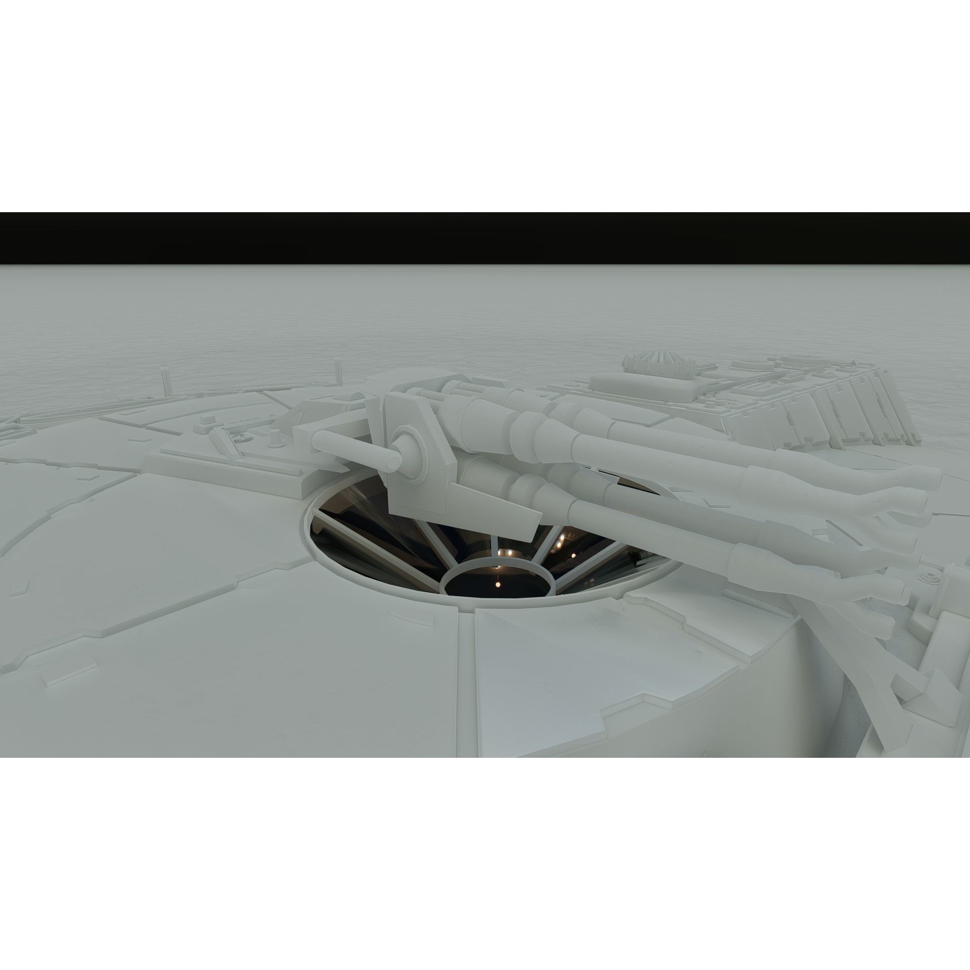 Millennium Falcon with Interior - Game-Ready 3D Model - View 44