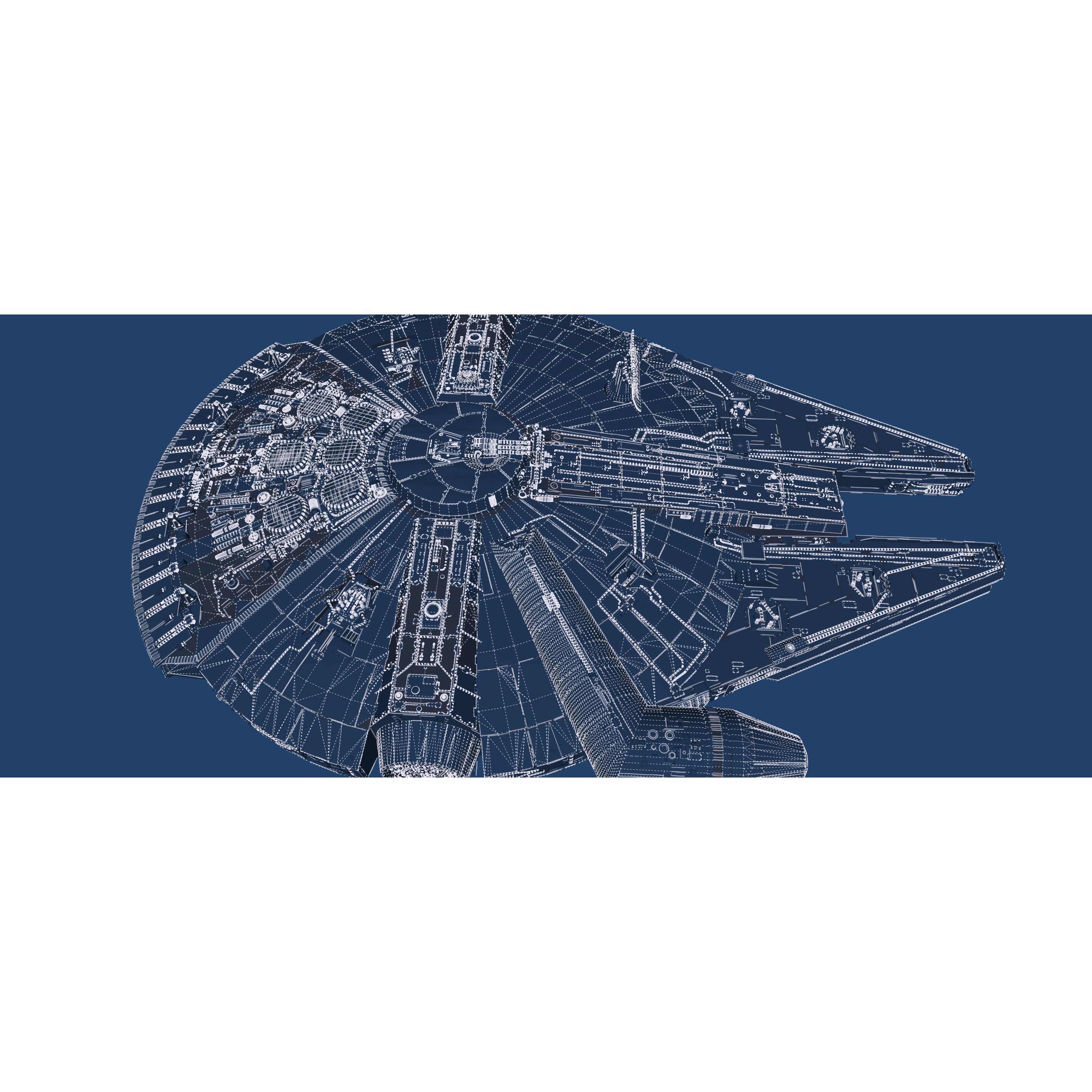 Millennium Falcon with Interior - Game-Ready 3D Model - View 47