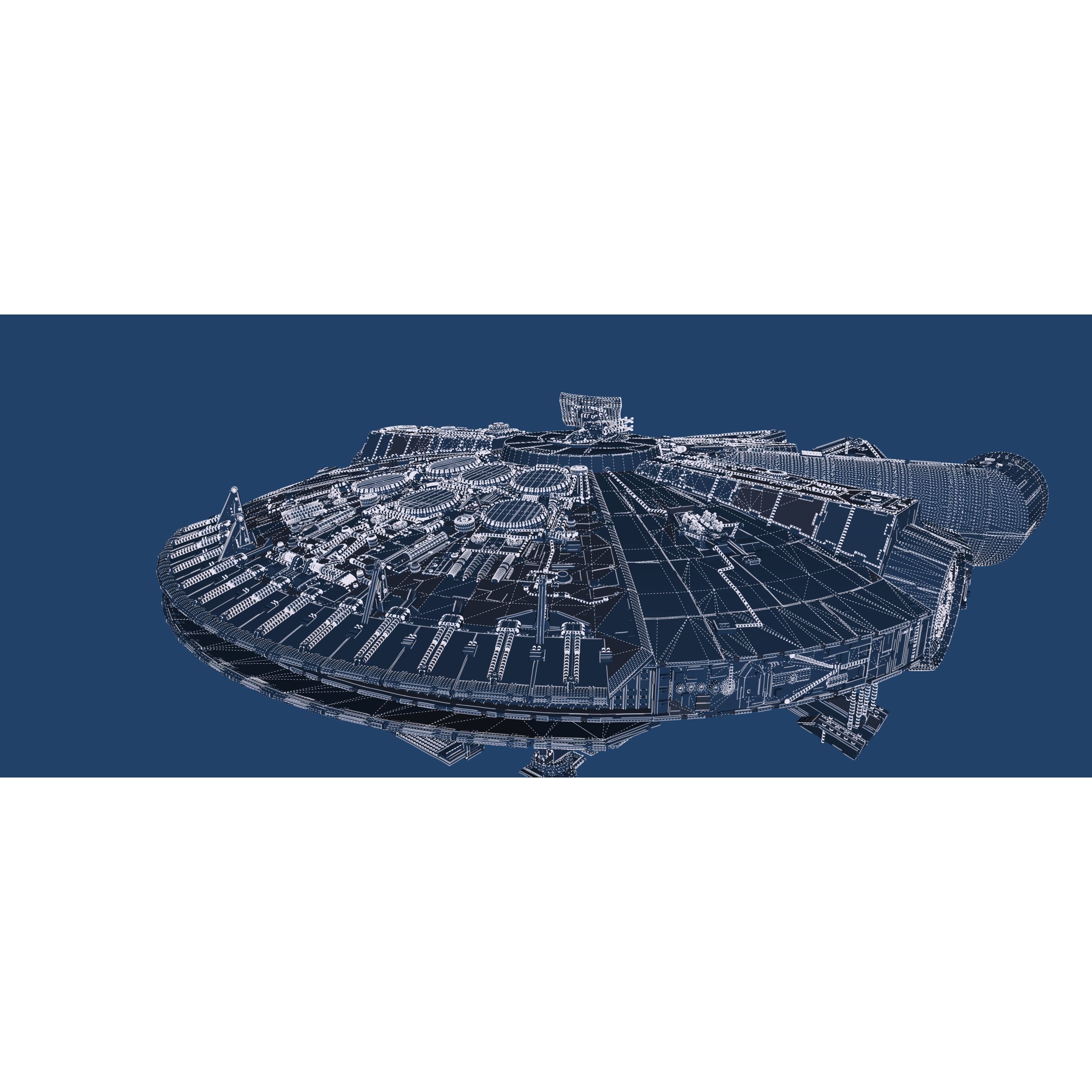 Millennium Falcon with Interior - Game-Ready 3D Model - View 48