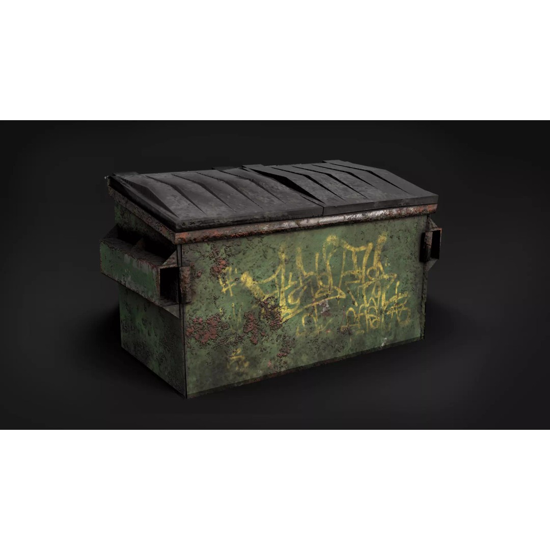 Post-Apocalyptic Broken Door 3D Model – Low Poly Barricade Pack, FBX - View 12