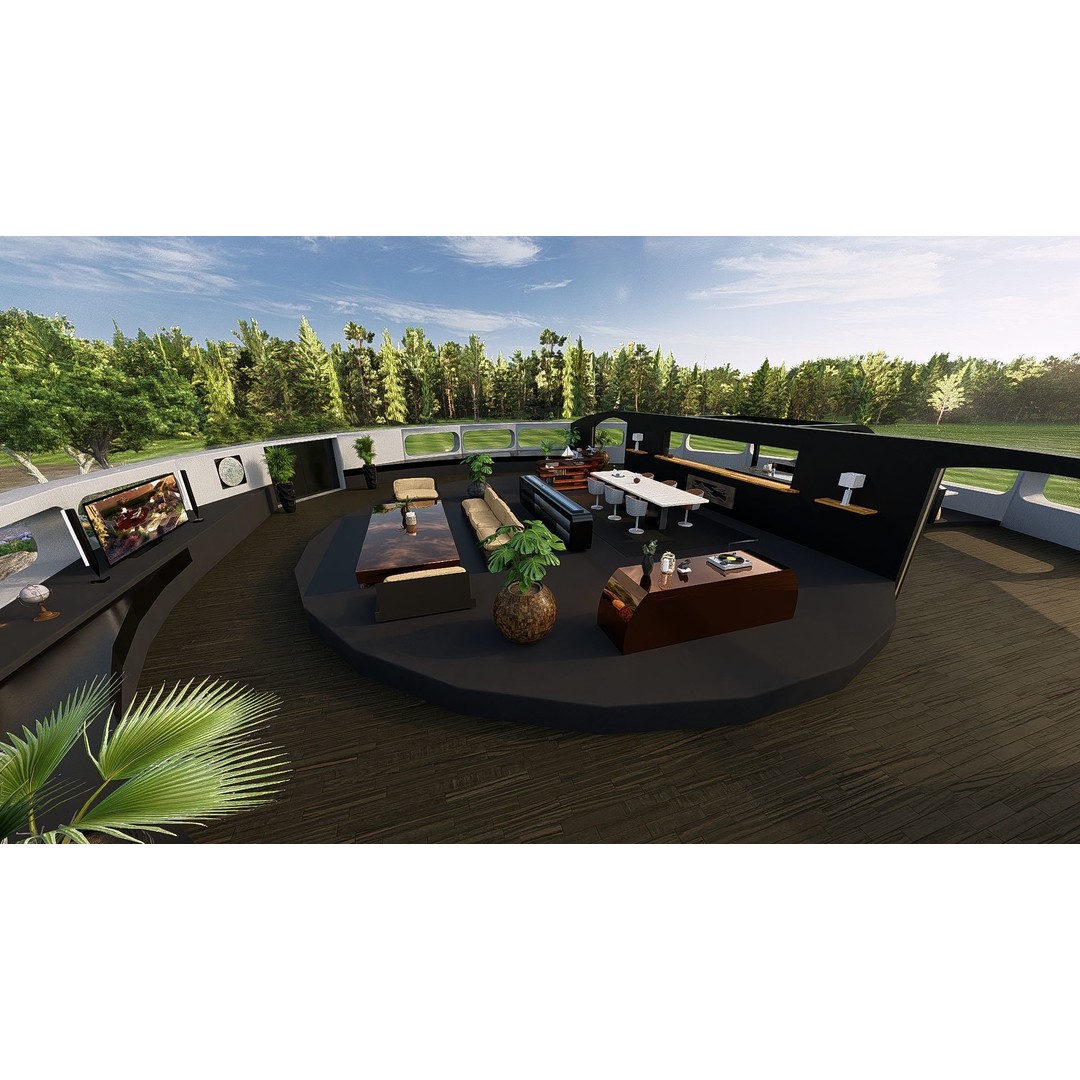 Futuristic Dome House 3D Model – Luxury Architecture Design, SketchUp - View 14