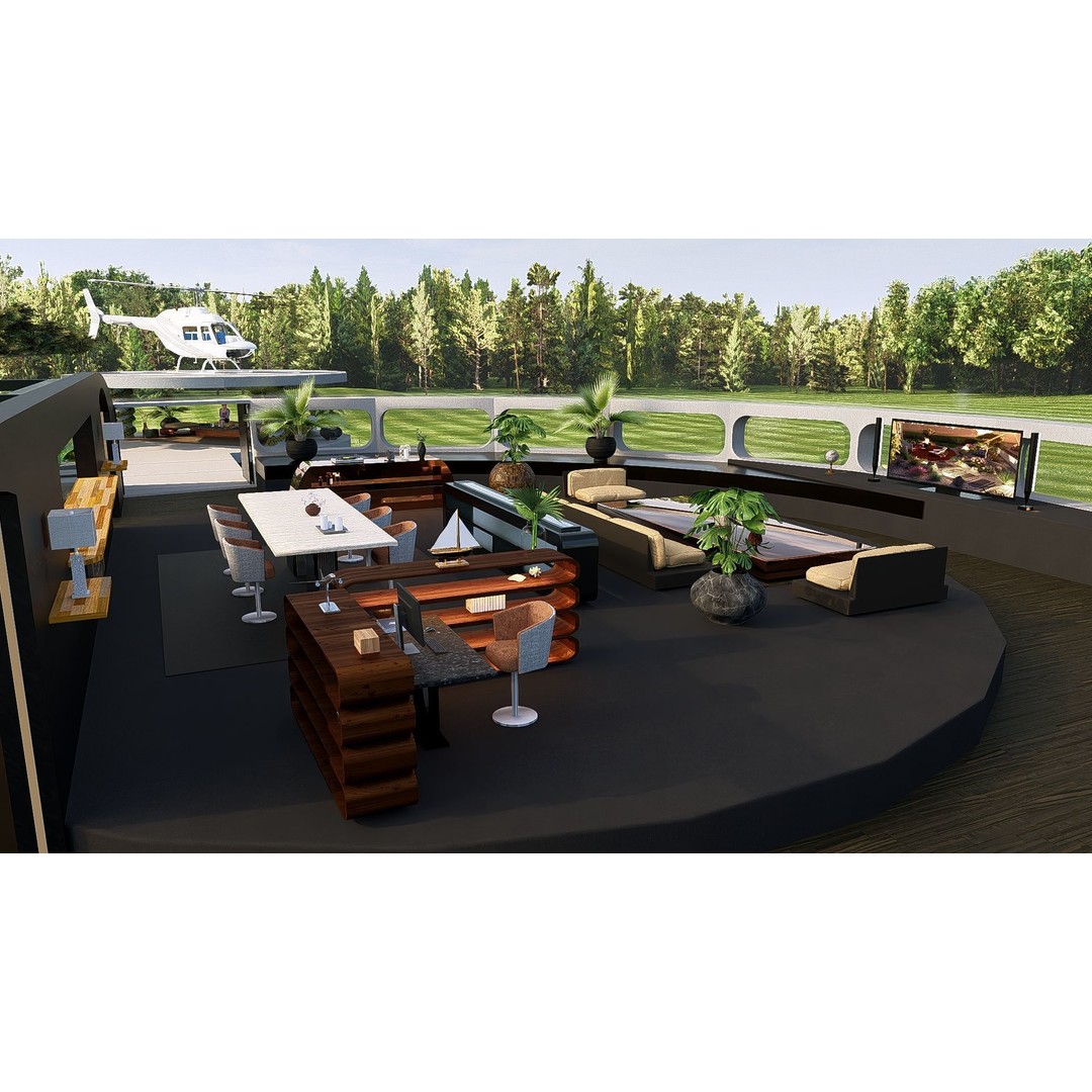 Futuristic Dome House 3D Model – Luxury Architecture Design, SketchUp - View 15