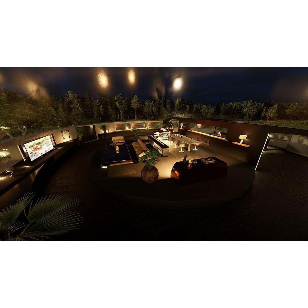 Futuristic Dome House 3D Model – Luxury Architecture Design, SketchUp - View 22