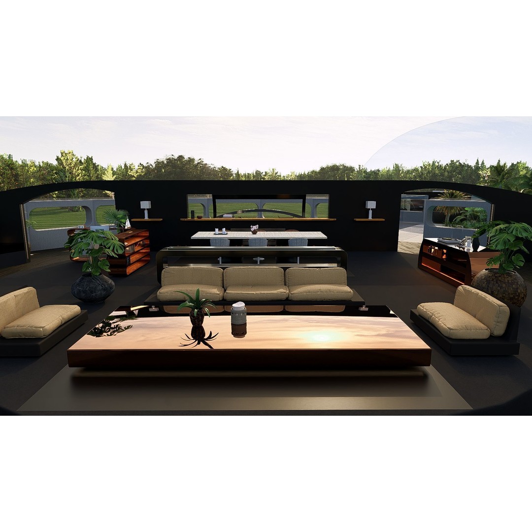 Futuristic Dome House 3D Model – Luxury Architecture Design, SketchUp - View 26